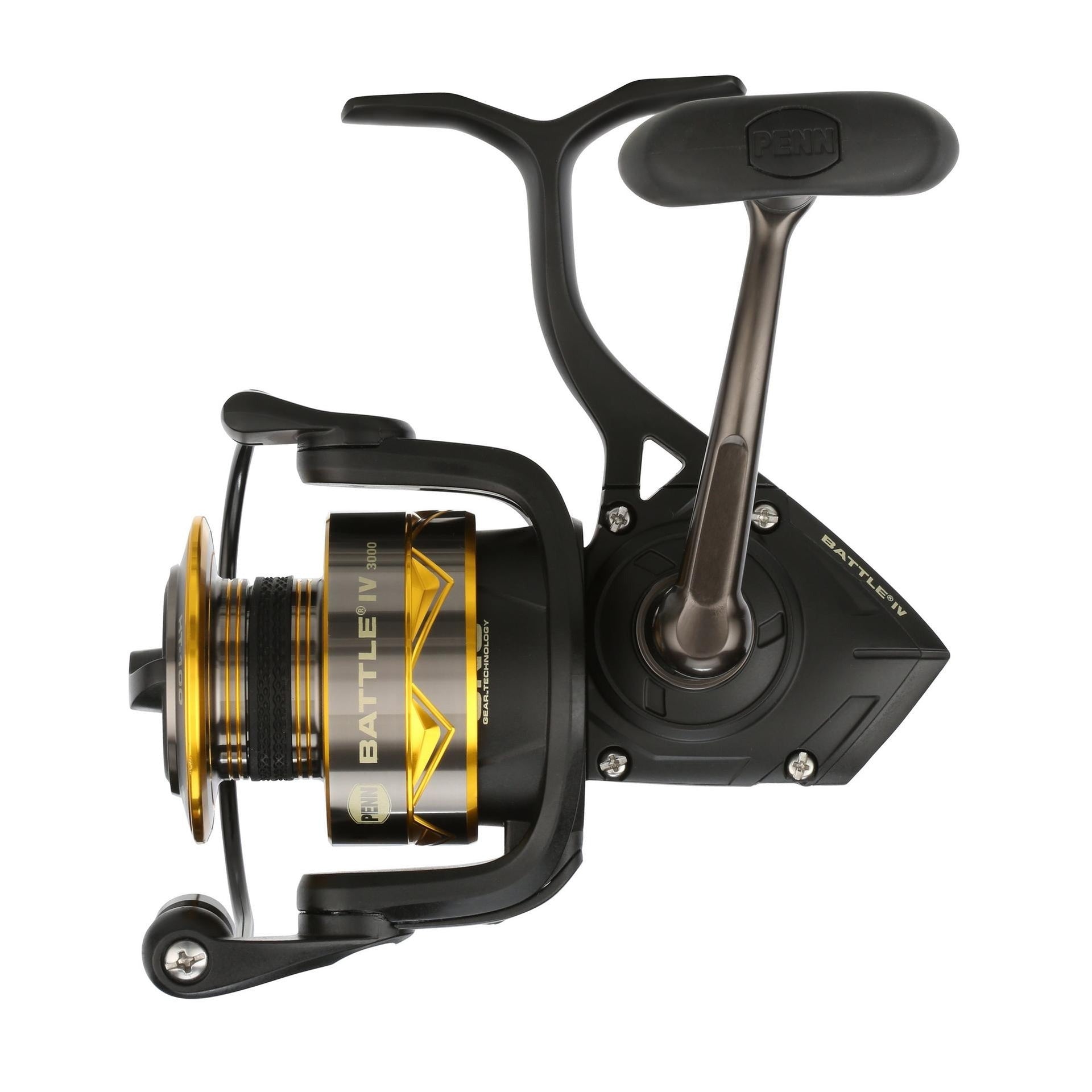Battle IV 3000 Standard Spinning Reel - Smooth Fishing Reel with High Gear Ratio - Perfect for Freshwater and Saltwater Fishing (BTLIV3000)