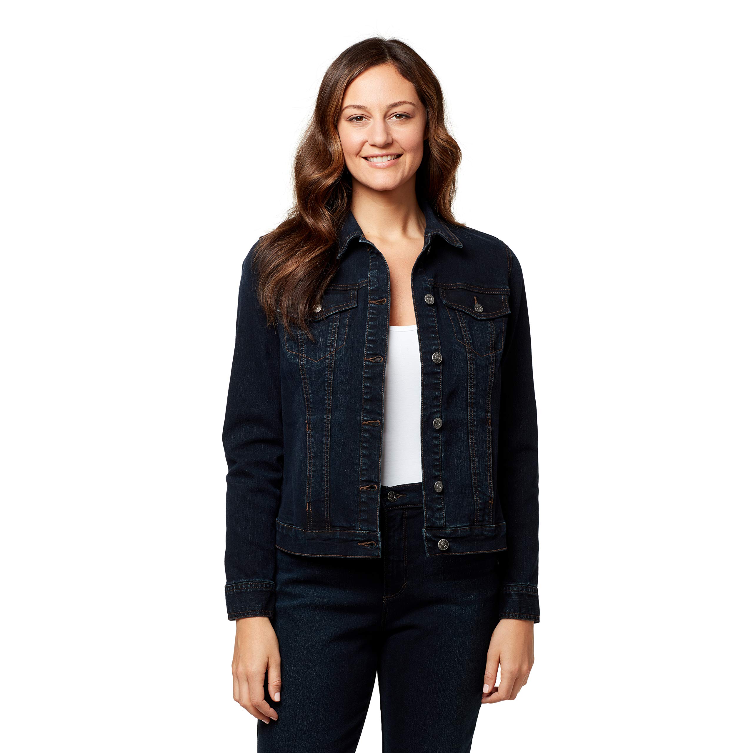 Gloria Vanderbilt Women's Amanda Denim Jean Jacket - Classic Stretch Denim Jacket for Women | Casual Wear, Layering & Outdoor Activities