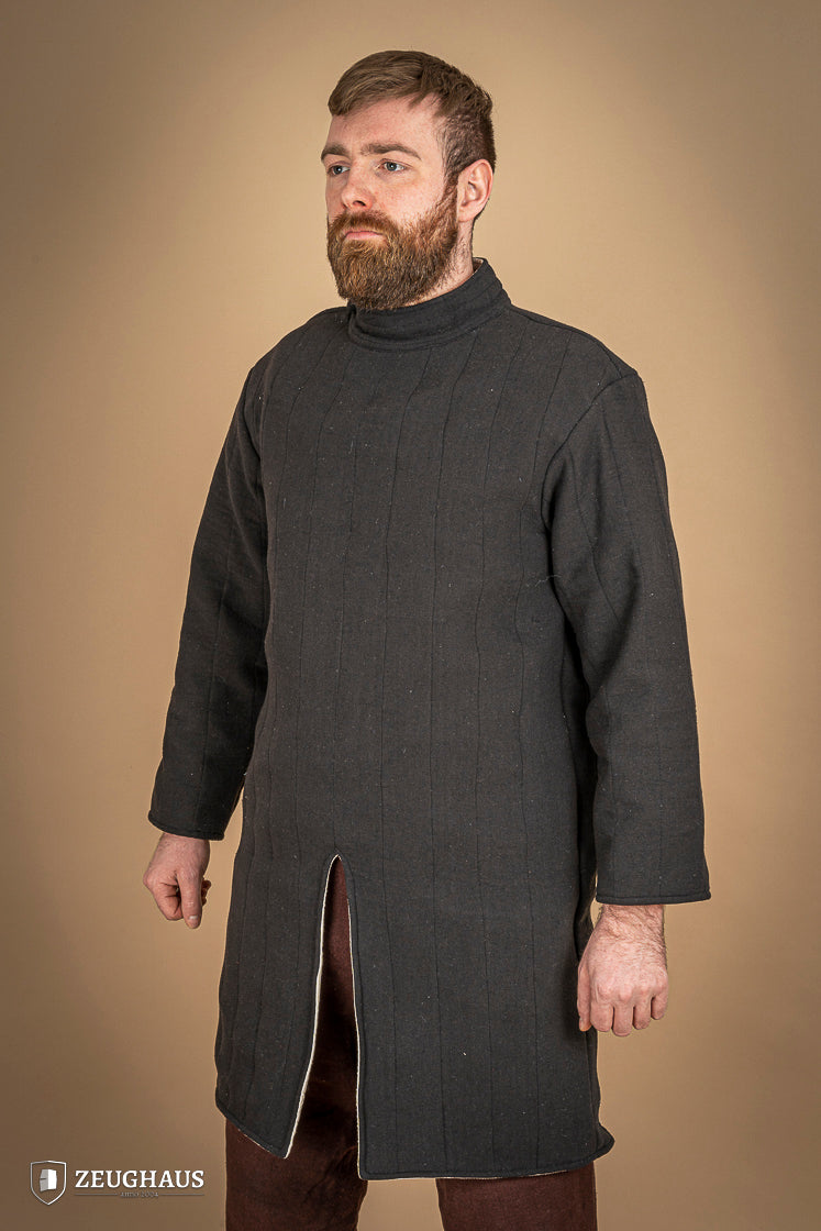 Medieval Infantry Gambeson Black - Historical Armor for LARP, Cosplay & Reenactment | Perfect for Renaissance Fairs & Battle Events