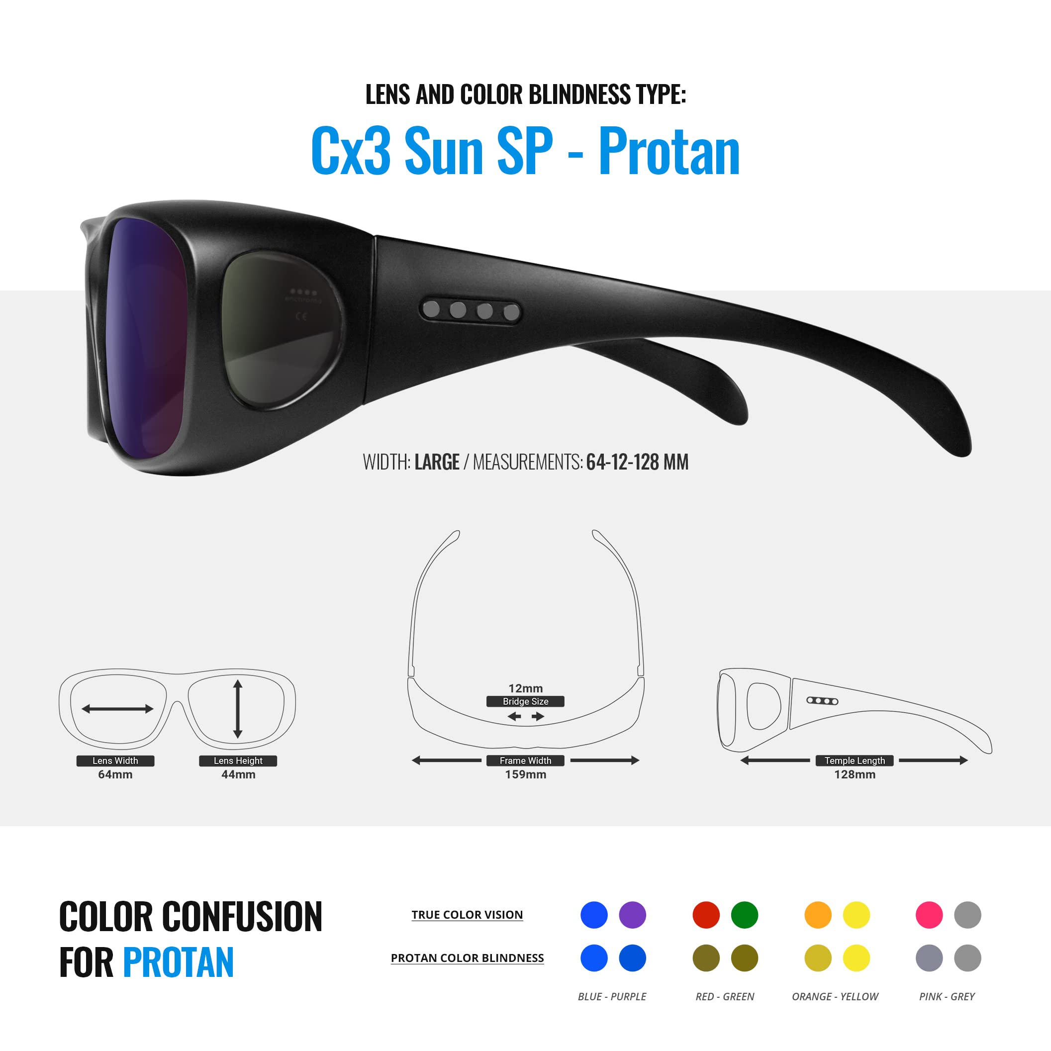 Enchroma Glasses for Color Blindness - Outdoor Use for Deutan & Protan