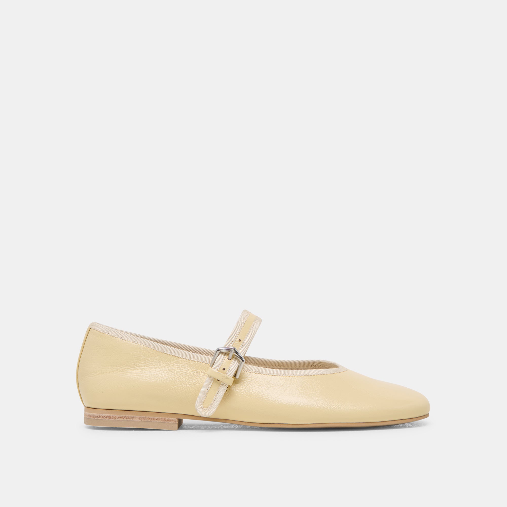ROSLYN Ballet Flats - Light Yellow Leather Shoes for Women | Comfortable & Stylish for Work, Casual Outfits & Dance