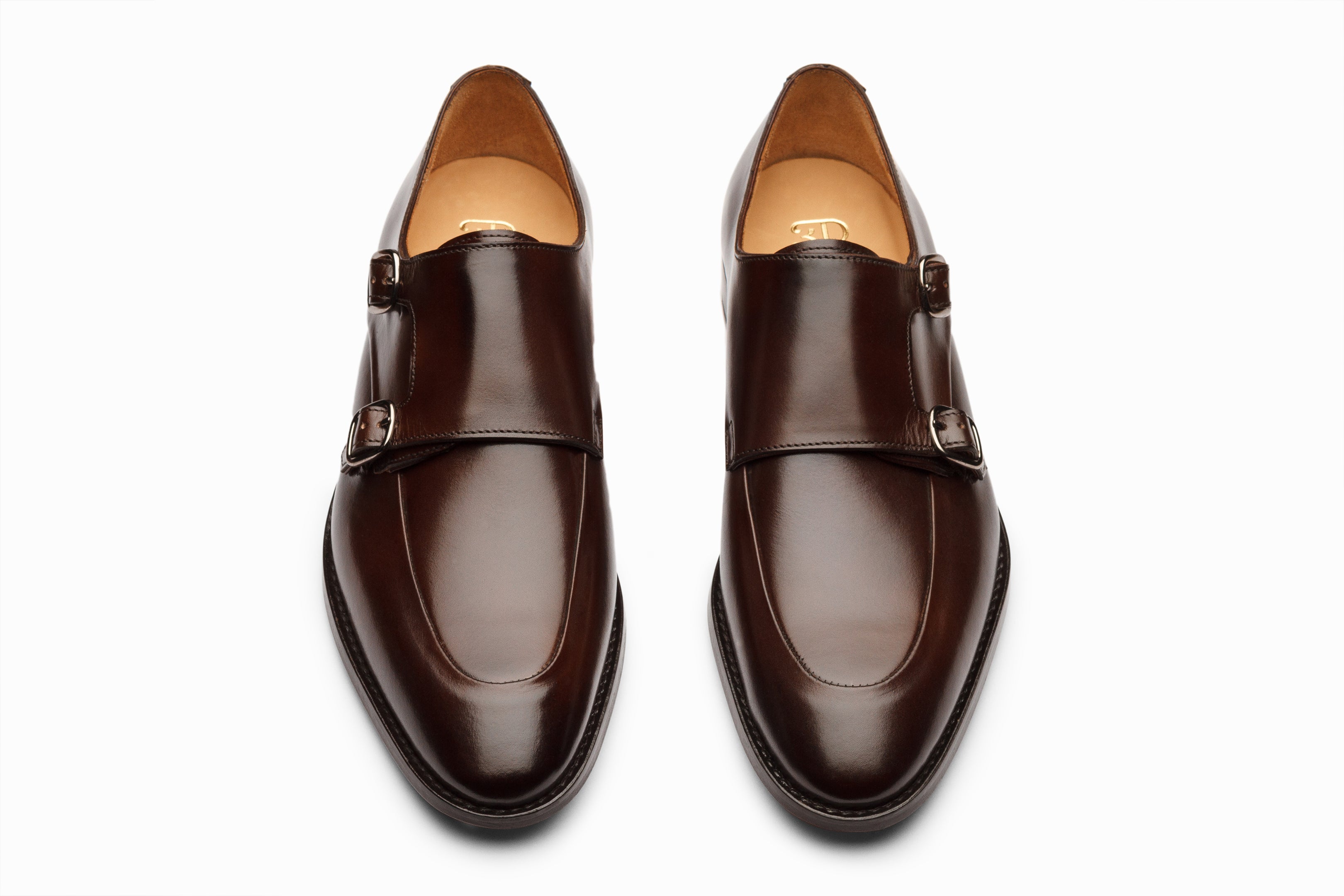 Premium Diplomat Double Monkstrap Dress Shoes for Men - Dark Brown Leather Formal Business & Wedding Shoes - Perfect for Office, Events & Special Occasions
