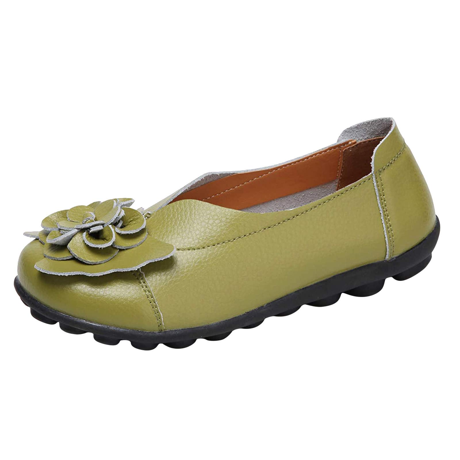 Women's Comfortable Flat Leather Slip-On Shoes - Soft Casual Sandals & Slippers for Ladies | Perfect for Home, Office, and Everyday Wear