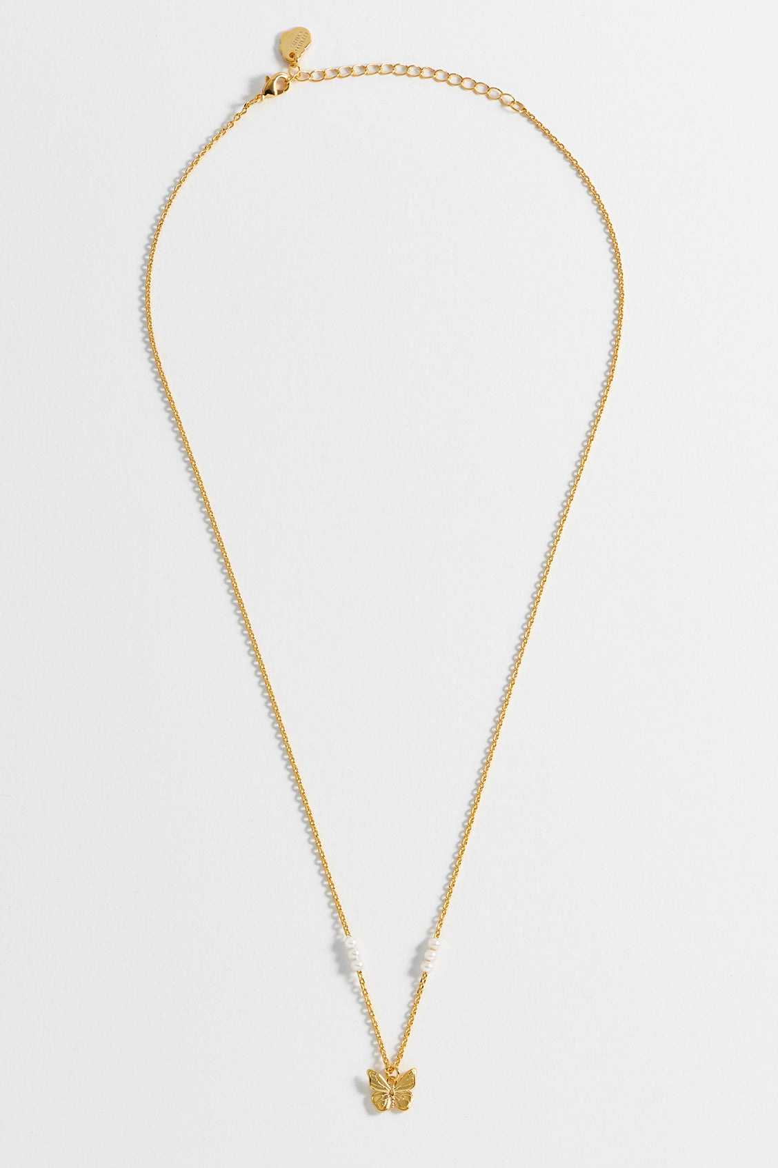 Elegant Pearl Butterfly Pendant Necklace - 18K Gold Plated Jewelry for Women - Perfect for Weddings, Anniversaries & Special Occasions
