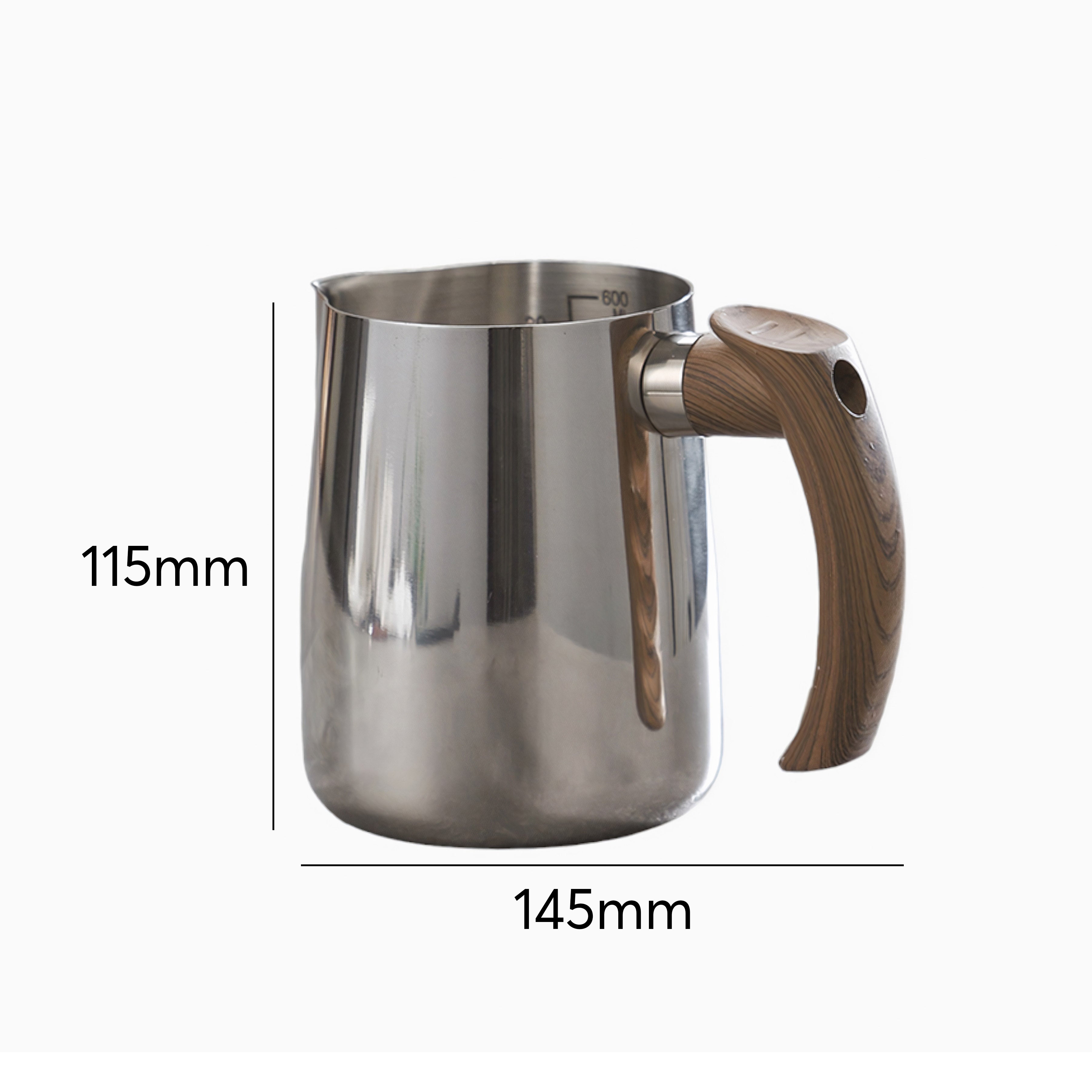 Premium Thickened Milk Jugs for Latte, Cappuccino & Frothing - 12oz/16oz Stainless Steel Milk Frothing Pitcher with Handle & Spout - Perfect for Home Baristas, Coffee Shops & Cafe Use