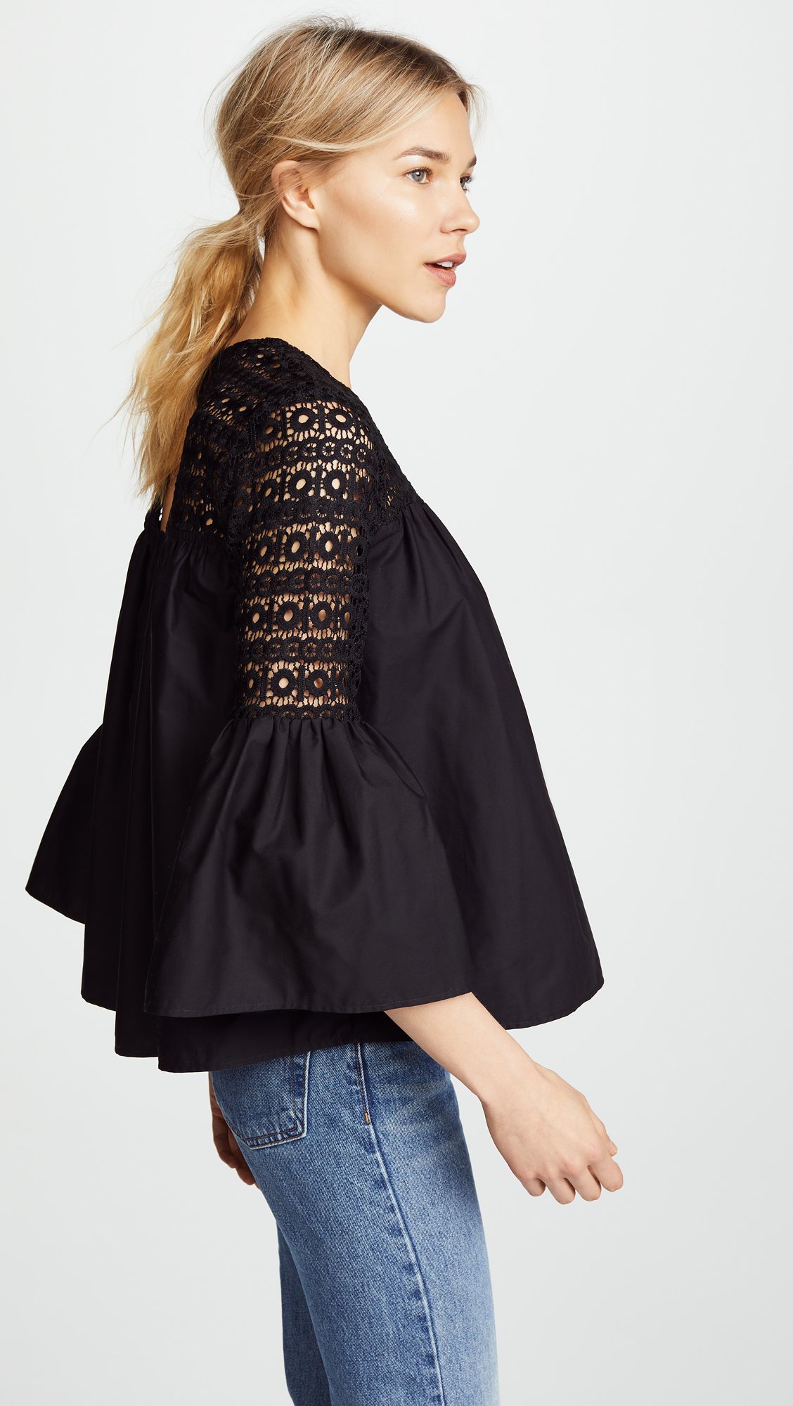 Endless Rose Women's Crochet Blouse - Boho Chic Lace Top for Summer, Beach & Casual Outfits | Flowy & Breathable Cotton Blend
