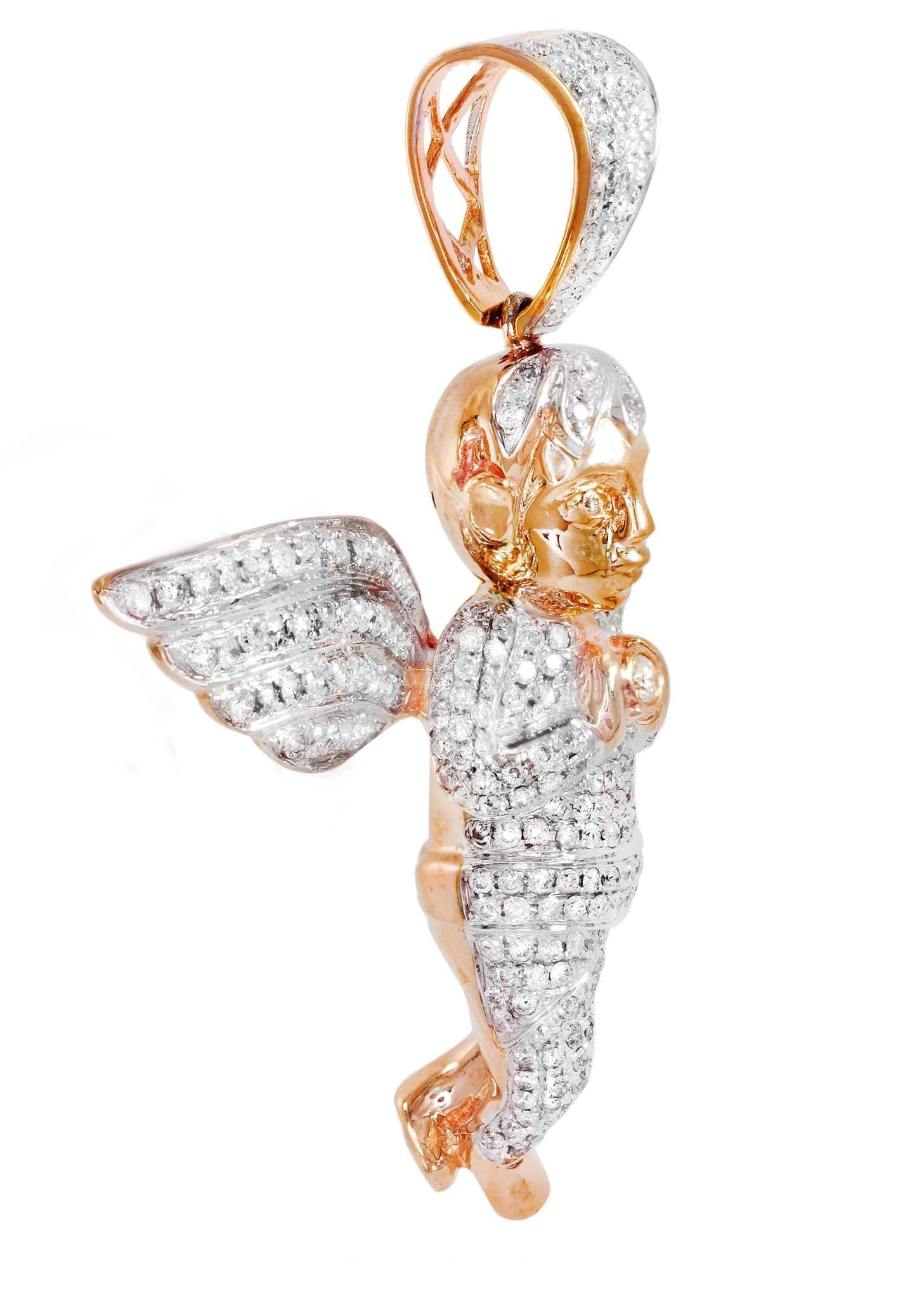 Diamond Angel Pendant Necklace - 27 Grams Solid Sterling Silver - 4.63 Carats Genuine Diamond - Perfect for Gifts, Anniversaries & Special Occasions