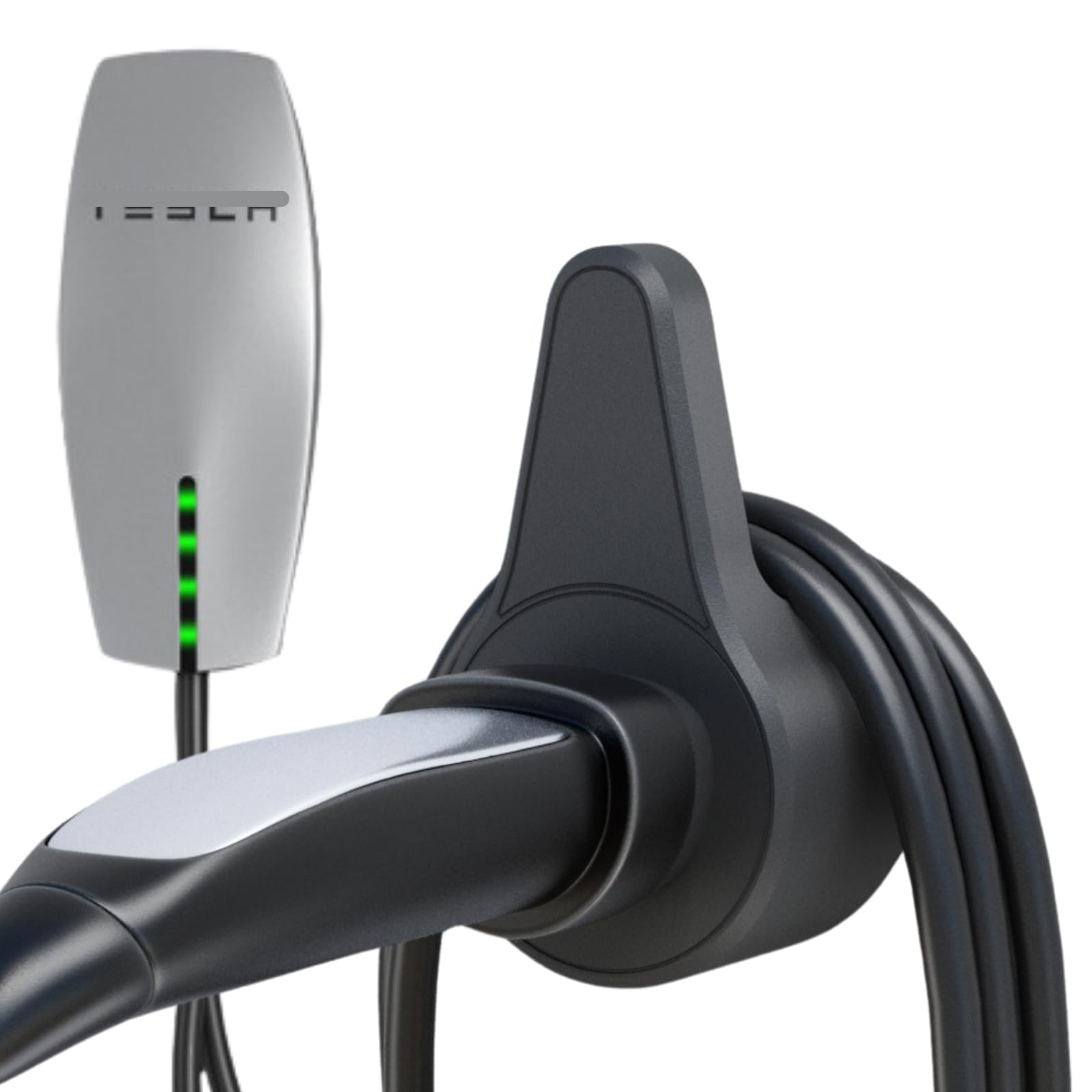 Tesla Model 3/Y/S/X Charging Cable Organizer Wall Mount - Cord Hanger & Plug Protector for Tesla Mobile Connector - Premium Tesla Accessories for Home & Garage Charging Station Organization