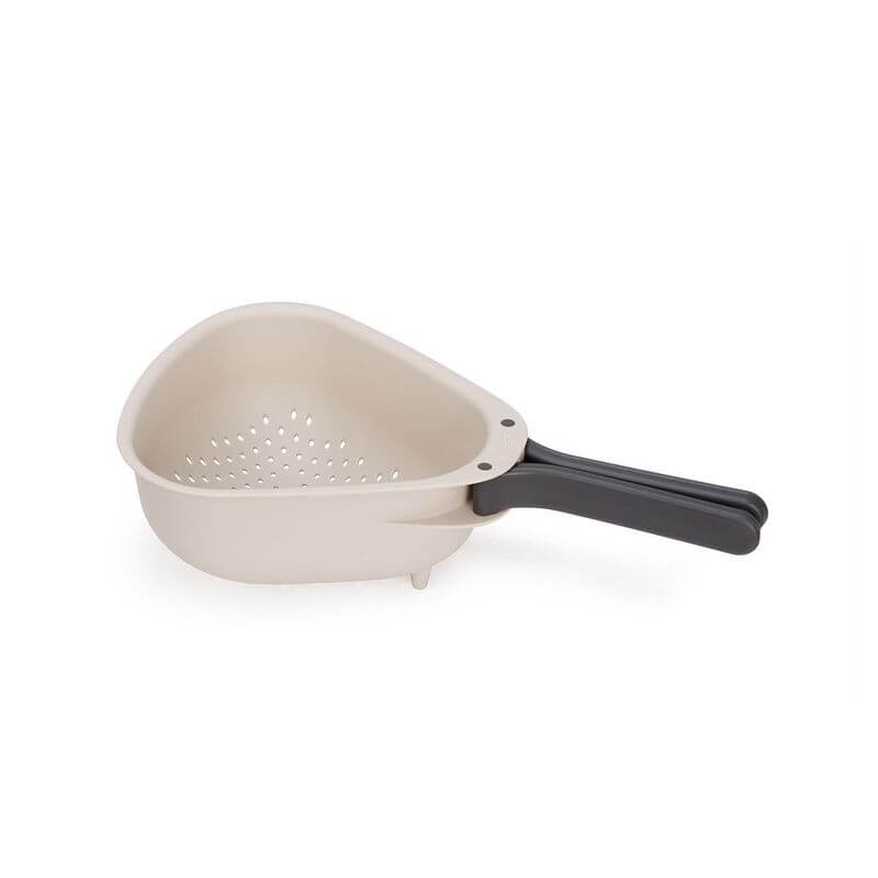 Joseph Joseph Droplet Large Plastic Folding Colander - Collapsible Kitchen Strainer for Pasta, Vegetables & Fruits - Space Saving Design for Small Kitchens & Camping