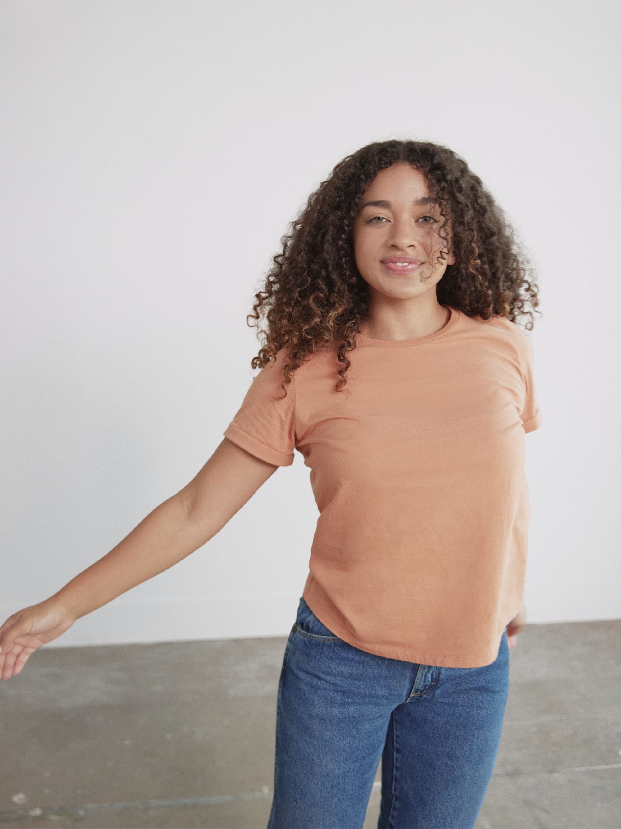 Organic Roll Cuff Tee - Soft Cotton Short Sleeve T-Shirt for Men & Women | Casual Everyday Wear, Yoga, and Outdoor Activities