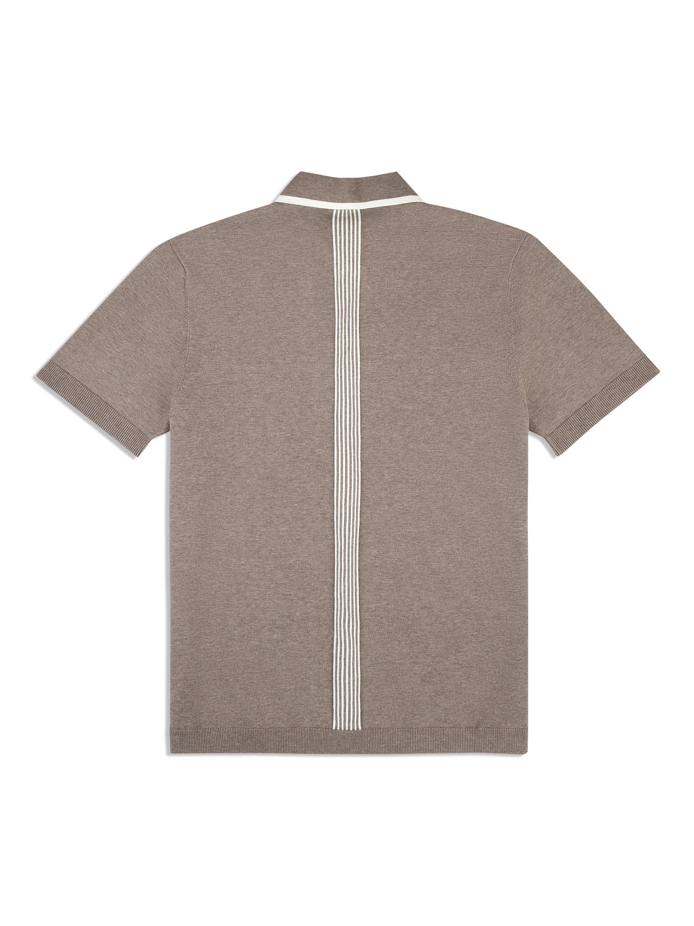 Enzo Knit Polo Shirt for Men - Soft & Comfortable Taupe Grey Casual Top for Business & Leisure Wear