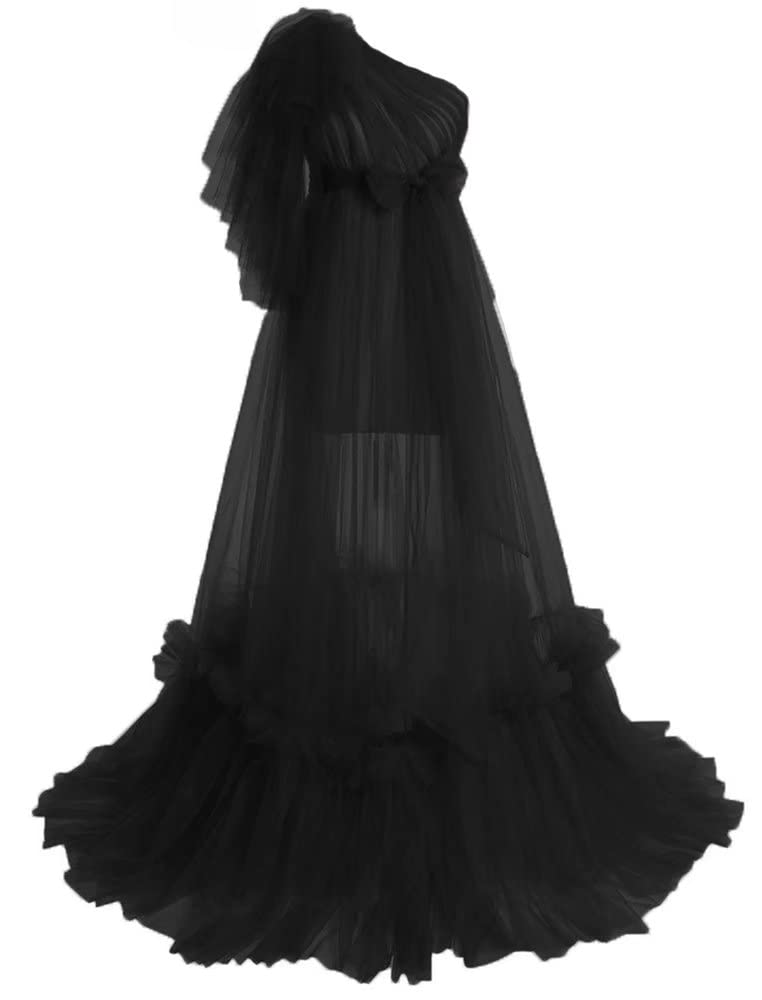 Beautyoung Women's One Shoulder Tulle Prom Dress - Long A-Line Pleated Evening Gown for Formal Events, Parties & Special Occasions | 2021 Collection