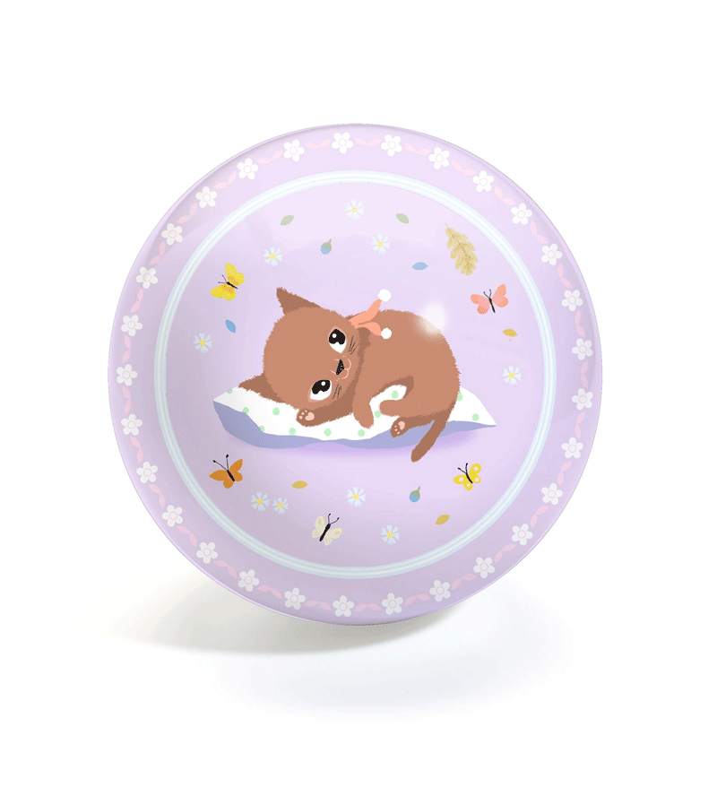 Adorable Cat Small Ball by Djeco - Interactive Pet Toy for Kittens & Cats - Perfect for Playtime, Training & Bonding