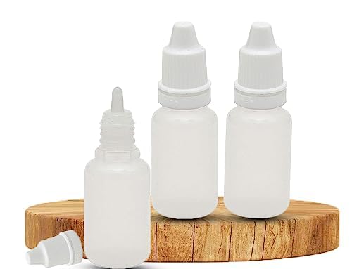 Naturegoon 10-Pack 10ml Refillable Plastic Squeeze Bottles with Caps - Multi-Purpose Dropper Bottles for Essential Oils, Eye Drops, Sanitizers & Liquids | Perfect for Travel, DIY Beauty, Home Organization & Craft Projects