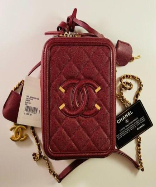 Authentic Chanel Small Vanity Case in Red - Luxury Crossbody Bag for Women | Perfect for Evening Parties, Date Nights & Special Occasions