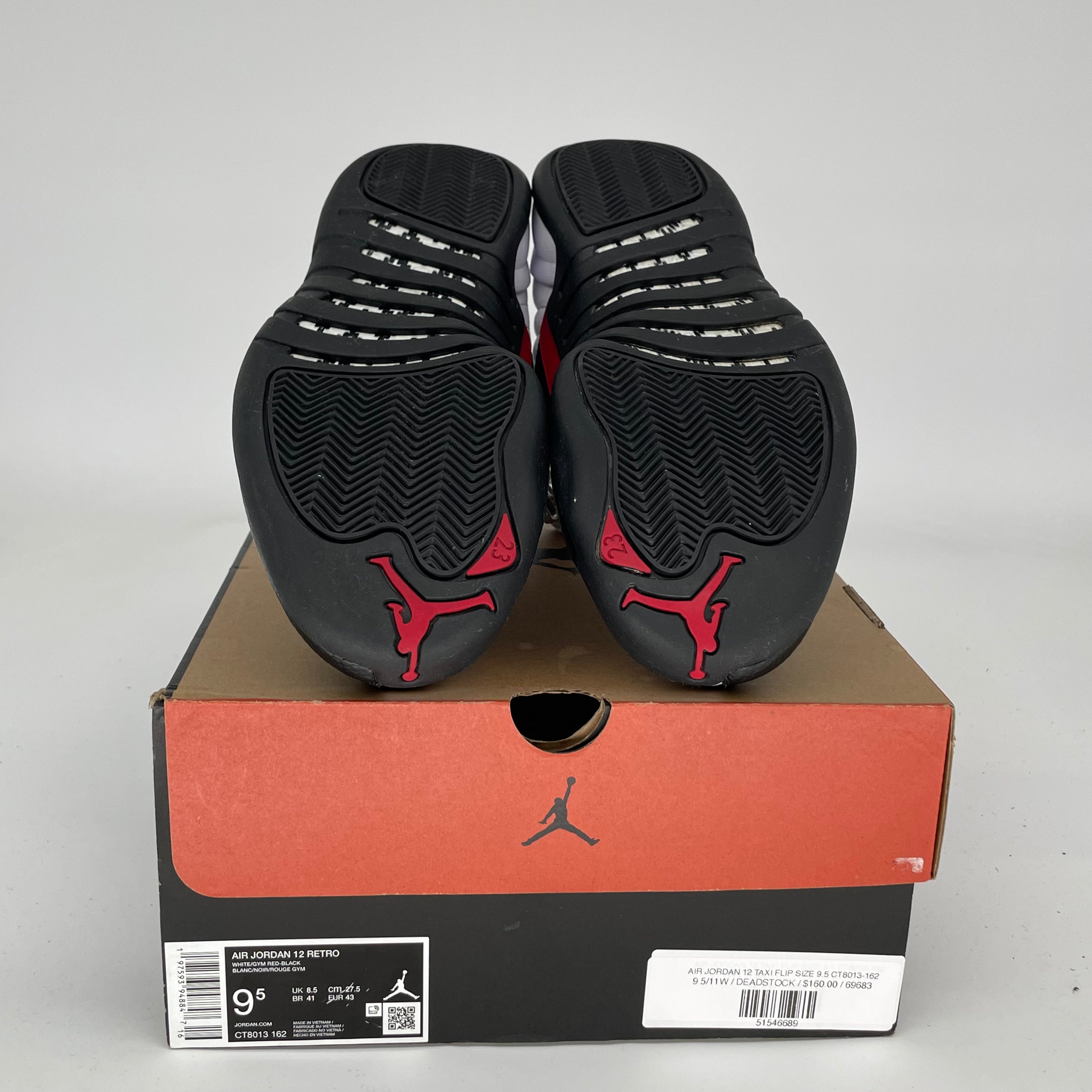 AIR JORDAN 12 TAXI FLIP Basketball Shoes Men's Size 9.5 - Retro CT8013-162 Sneakers for Streetwear & Casual Outfits