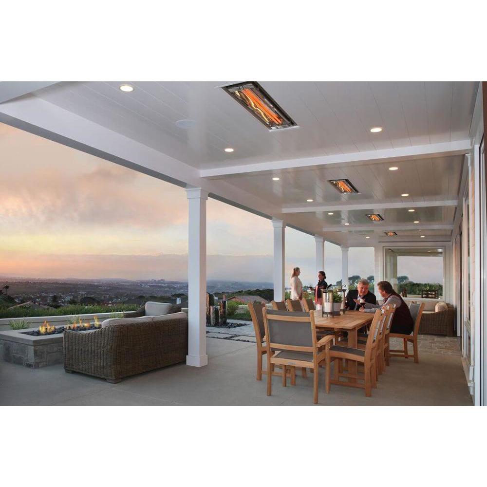 Infratech WD Series 48 Inch 5200W Dual Element Infrared Electric Heater for Indoor & Outdoor Spaces - Patio, Garage, Warehouse, and Commercial Heating