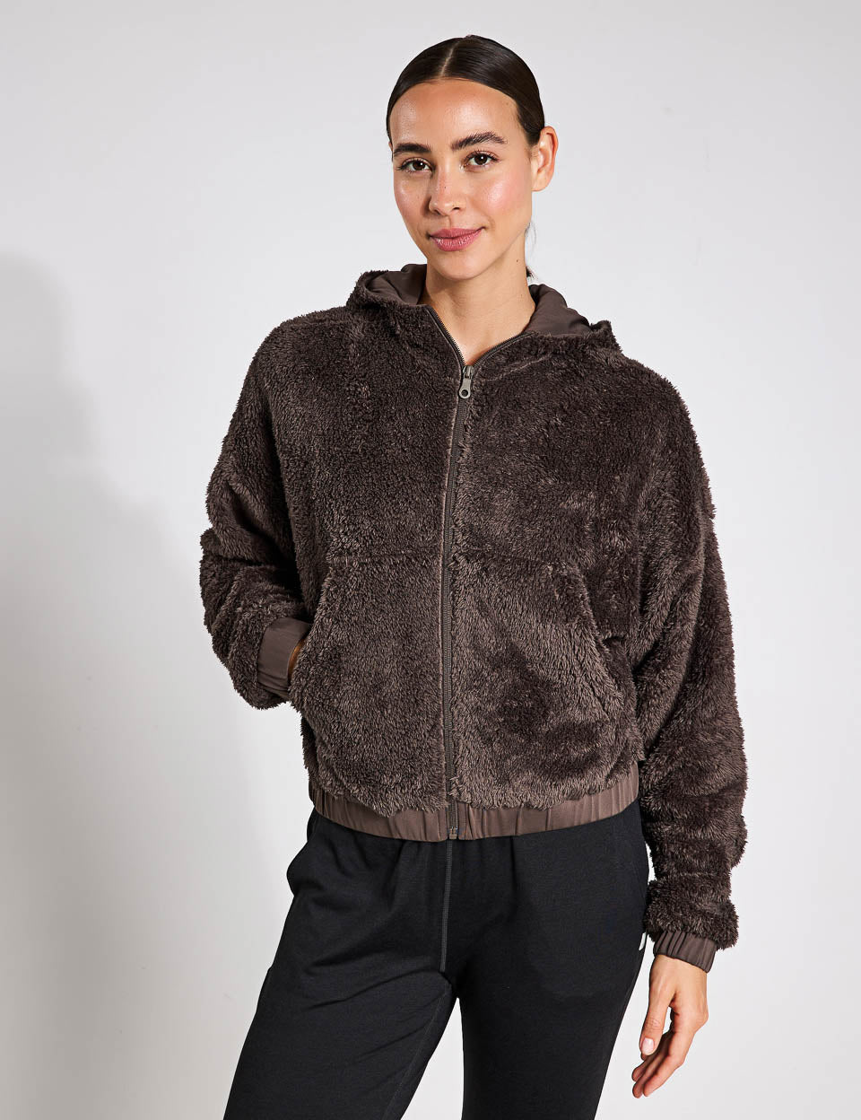 Eco-Friendly Recycled Fleece Bomber Jacket - Pine Cone Color | Warm & Stylish Outerwear for Men & Women | Perfect for Fall, Winter & Outdoor Adventures