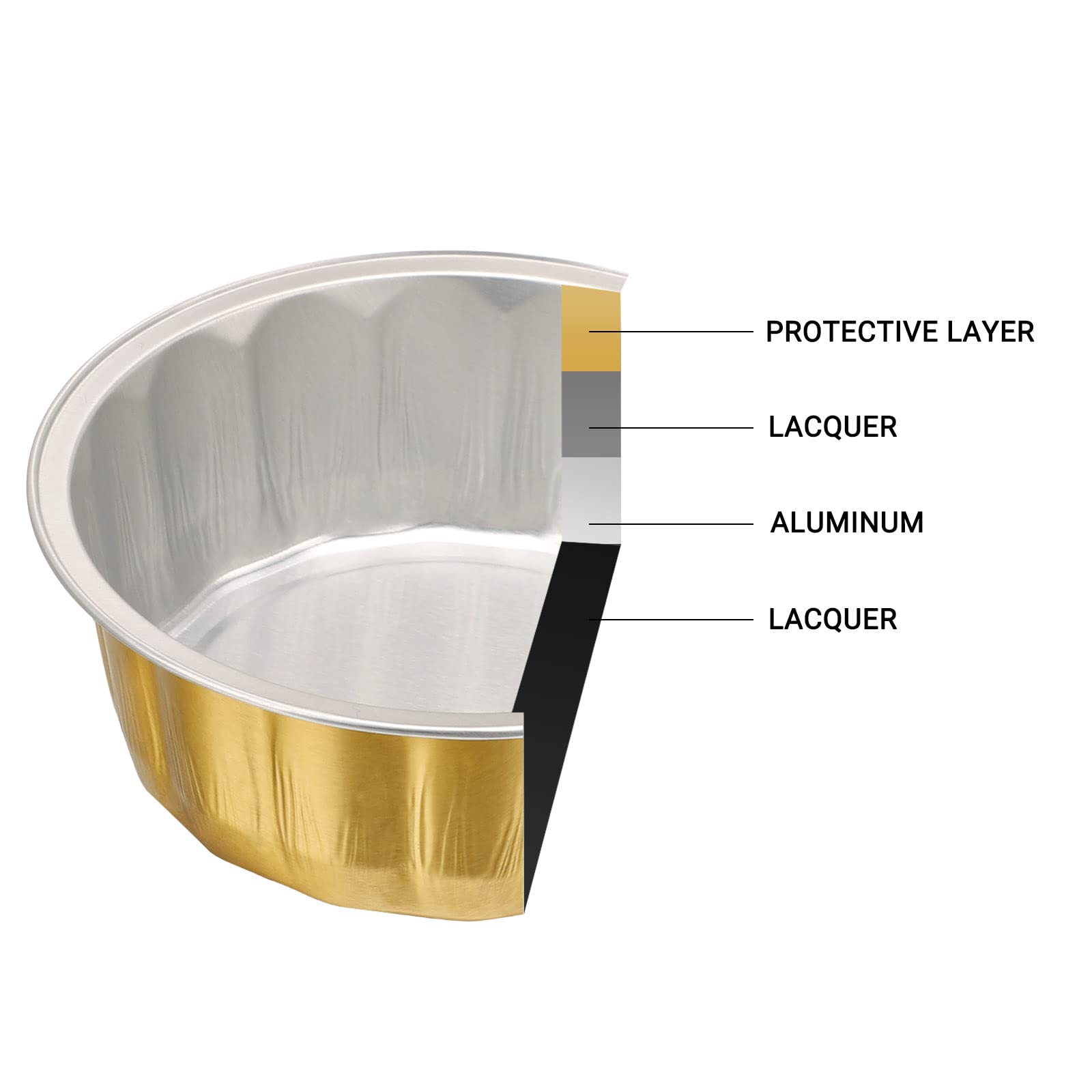 EUSOAR 50-Pack Gold Aluminum Foil Baking Cups - 8oz Disposable Cupcake Liners & Creme Brulee Ramekins | Reusable Flan Molds & Dessert Containers with Lids | Perfect for Baking, Party Treats & Food Storage