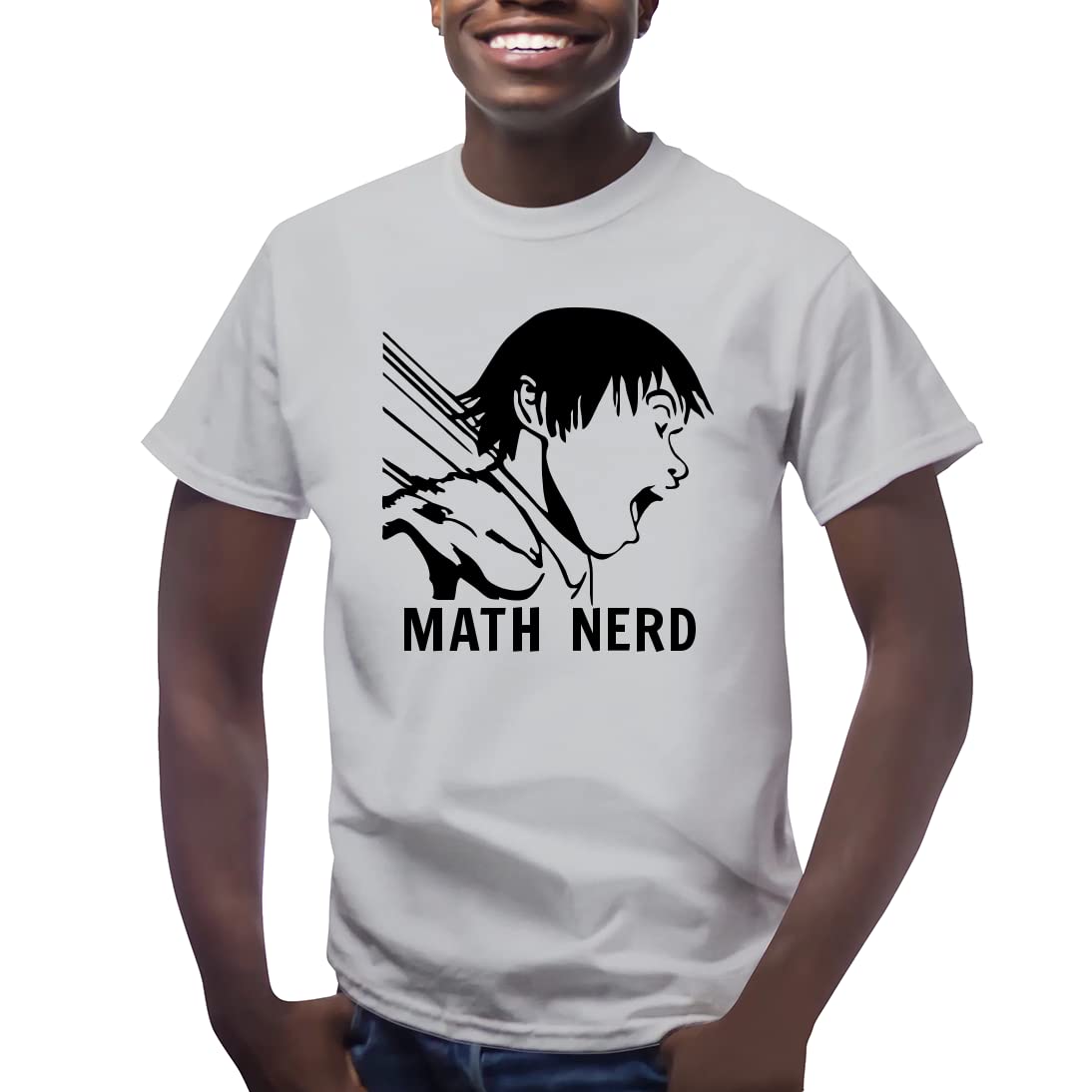 Math Nerd Anime Graphic Men's Short Sleeve T-Shirt - Casual Comfort Tee for Anime Fans & Math Lovers - Perfect for Cosplay, Conventions & Everyday Wear