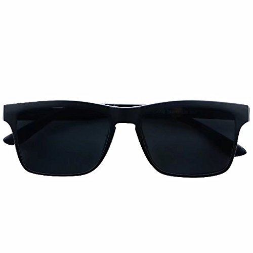 JCERKI Polarized Sunglasses for Men & Women - Black Matte Frame with Light Tint Lenses - UV Protection for Driving, Fishing, and Outdoor Activities