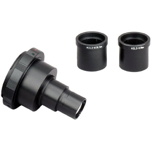 AmScope CA-CAN-NIK-SLR Microscope Camera Adapter for Canon & Nikon DSLR/SLR Cameras - Perfect for Lab Research, Biology Studies & Scientific Photography