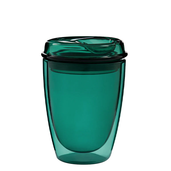 Good Cuppa The Big Reusable Glass Cup - 20oz Insulated Tumbler with Lid & Straw for Hot/Cold Drinks - Perfect for Coffee, Tea, Smoothies at Home, Office or Travel
