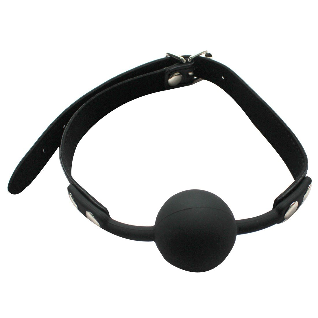 MSemis Open Breathable Leather Mouth Ball Gag - Adjustable Adult Game for Couples, Perfect for BDSM, Role Play, and Intimate Bonding