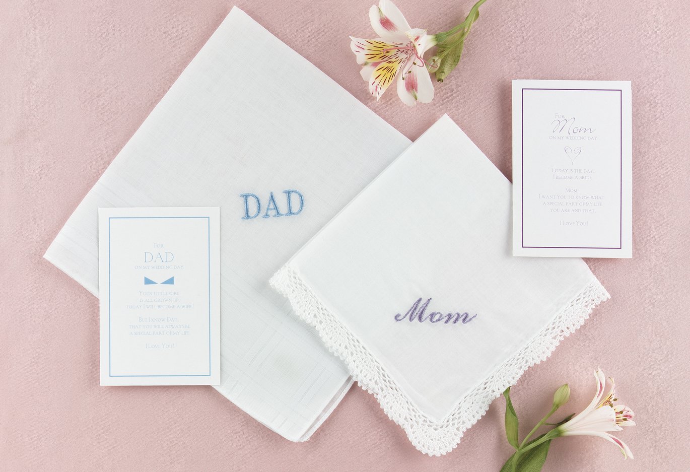 Elegant Mother of The Bride Handkerchief - Lace Trim Wedding Accessory for Emotional Ceremonies & Special Occasions