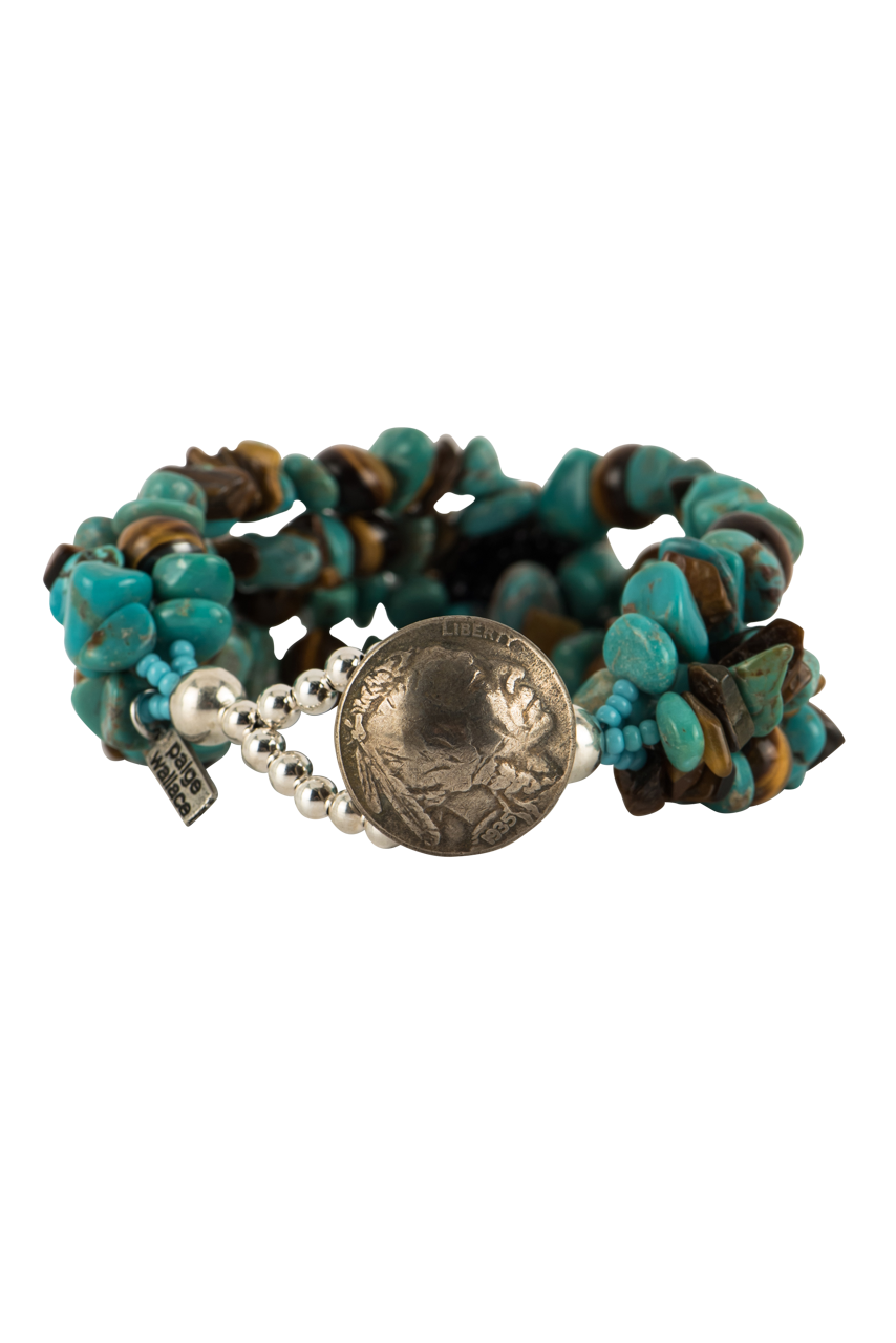 Paige Wallace Genuine Tiger's Eye Beaded Bracelet for Women - Natural Stone Healing Crystal Jewelry for Protection, Confidence & Positive Energy - Perfect for Meditation, Yoga & Everyday Wear