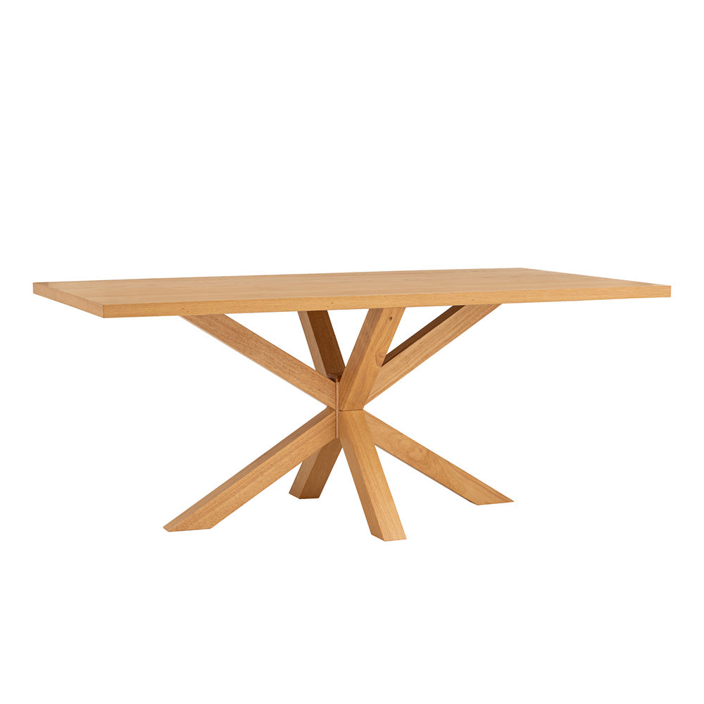 180cm Kare Solid Wood Dining Table - Natural Finish for Modern Dining Room & Kitchen Decor