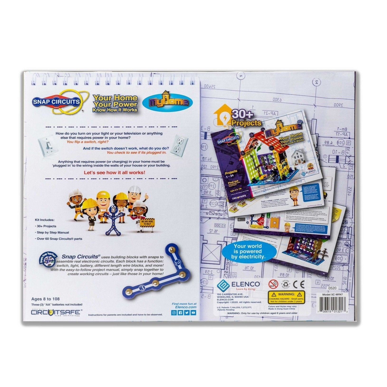 Snap Circuits My Home - DIY Electronics Kit for Kids & Beginners - Learn Electrical Circuits & Smart Home Technology - Perfect for STEM Education & Home Learning Projects
