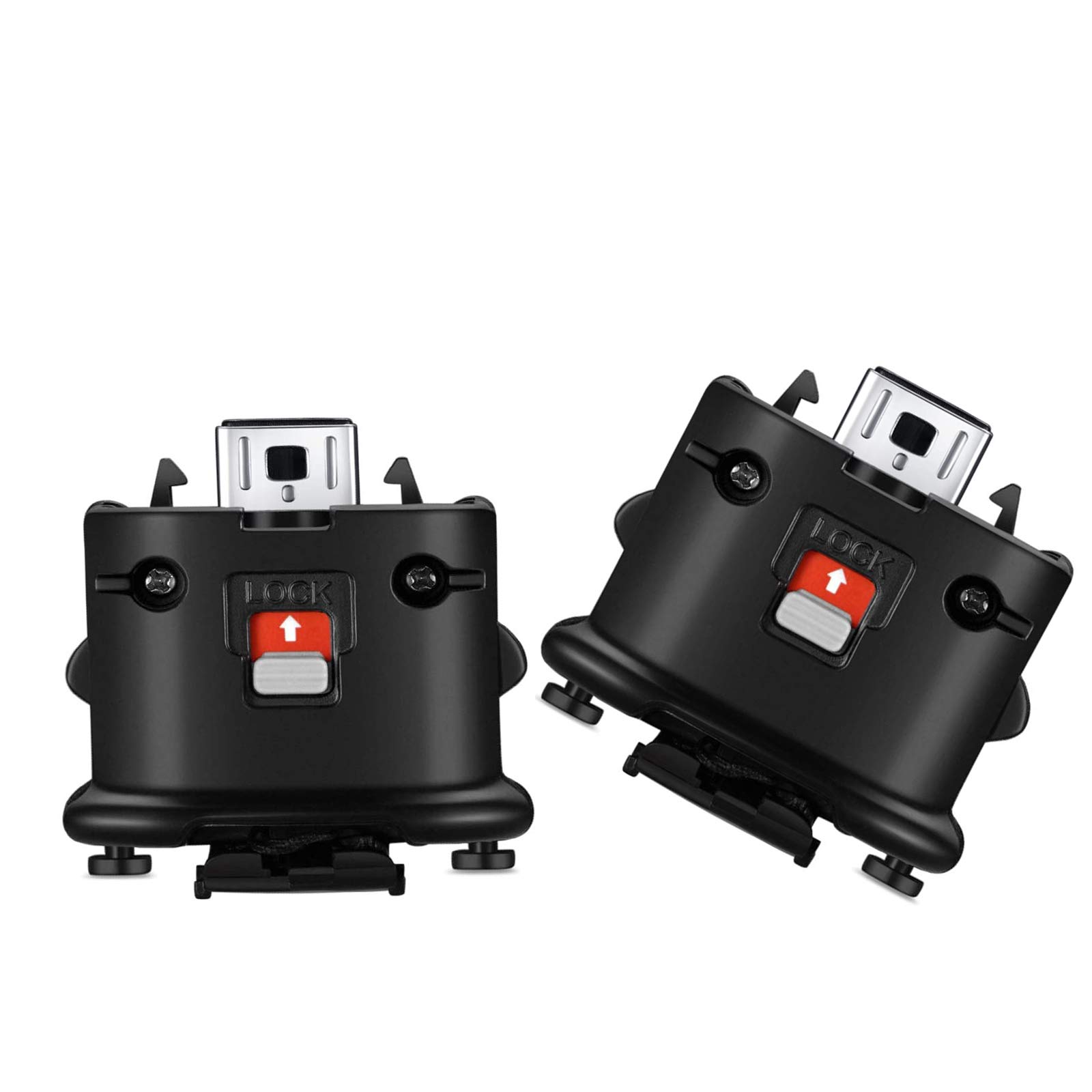 Wii Motion Plus Adapter - Sensor Accelerator for Nintendo Wii Remote Controller & Wii U (Black, 2-Pack) - Enhance Gaming Experience for Sports & Action Games