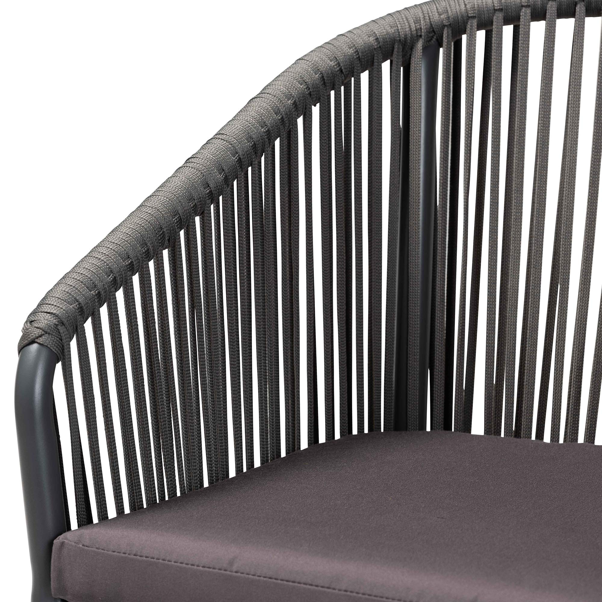 Baxton Studio Modern Grey Dining Chairs - Set of 2 Contemporary Kitchen Chairs for Dining Room, Breakfast Nook & Small Space