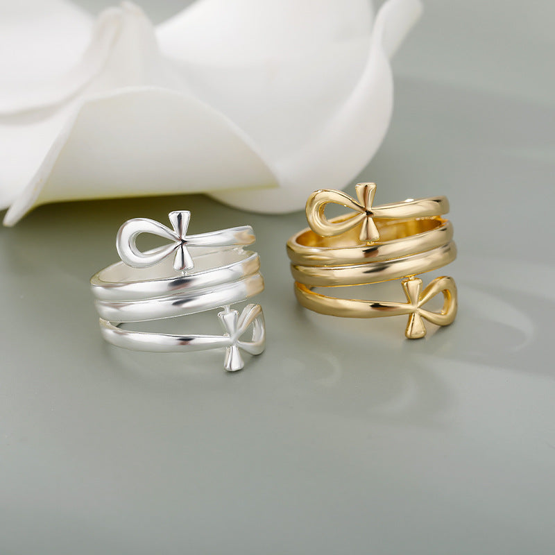 Indian Double Layered Couple Rings for Men & Women - Elegant Matching Wedding Bands & Anniversary Jewelry Gifts for Him & Her