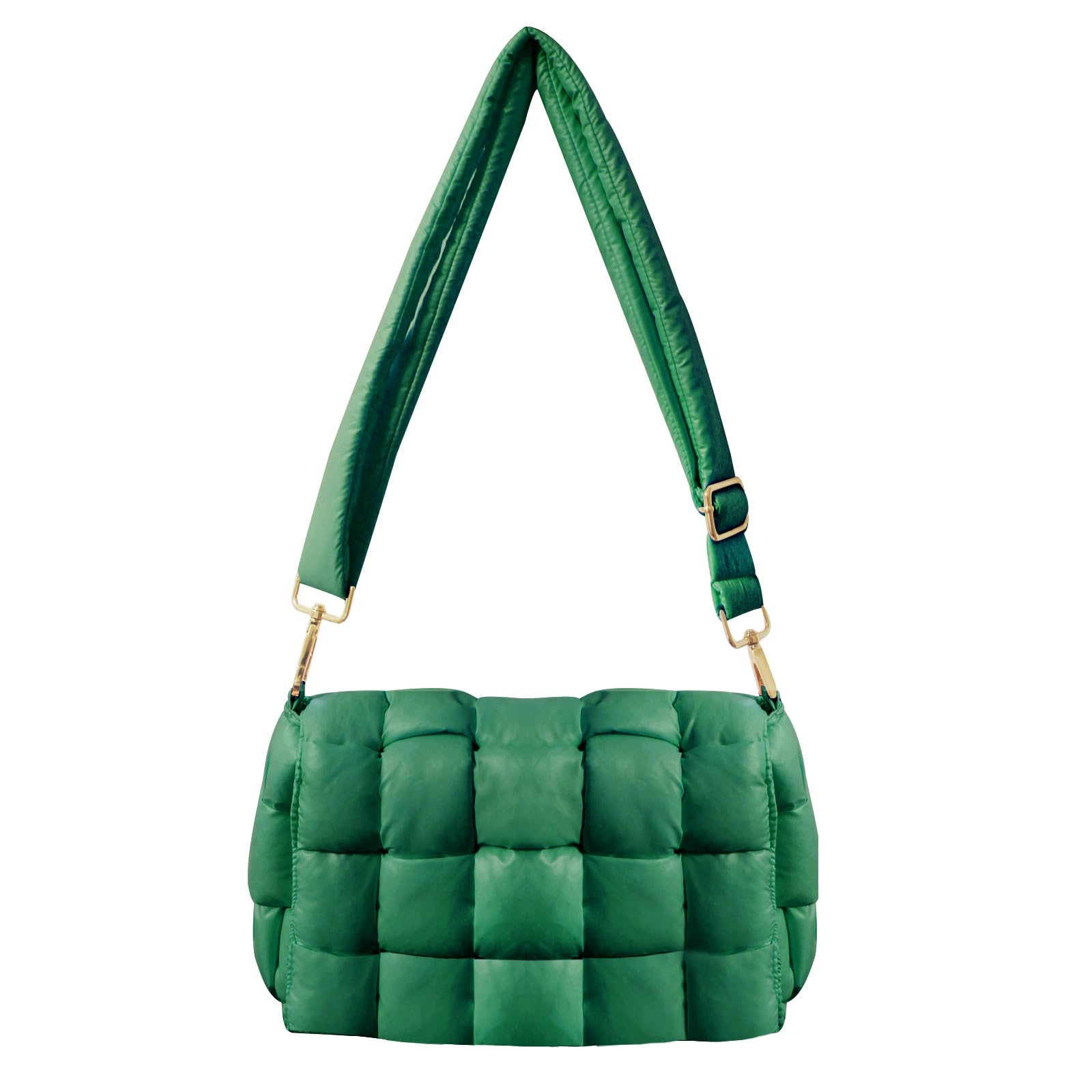 Stylish Puffer Woven Crossbody Bag for Women - Quilted Hobo Shoulder Purse with Adjustable Strap | Perfect for Daily Use, Travel & Shopping