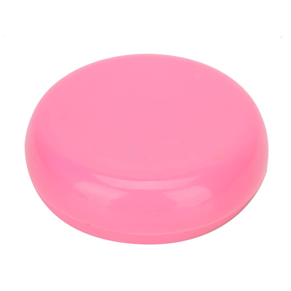 Aqur2020 Portable Magnetic Pin Cushion - Round Small Sewing Pincushion Holder for Needles, Crochet Hooks & Sweater Pins (Pink) | Perfect for Quilting, Embroidery & Knitting Projects at Home or On-The-Go