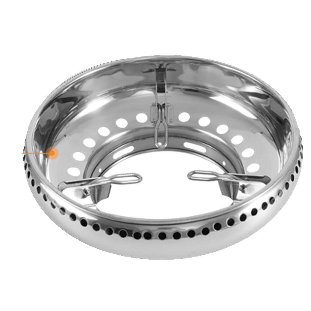 Energy-Saving Double-Layer Stainless Steel Gas Stove Cover - Windproof Ring for Kitchen, Dining & Bar - Perfect for Outdoor Cooking and Chef Storage (Silver, One Size)