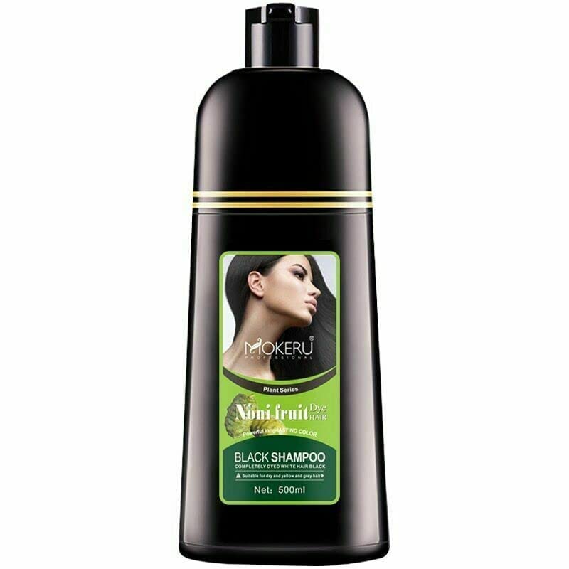 Maani NONI BLACK Professional Oil Hair Dye Color Shampoo 500ml - Fast Acting Gray Coverage, Long Lasting Natural Black Color in Minutes | Perfect for At-Home Hair Coloring & Touch-Ups Between Salon Visits