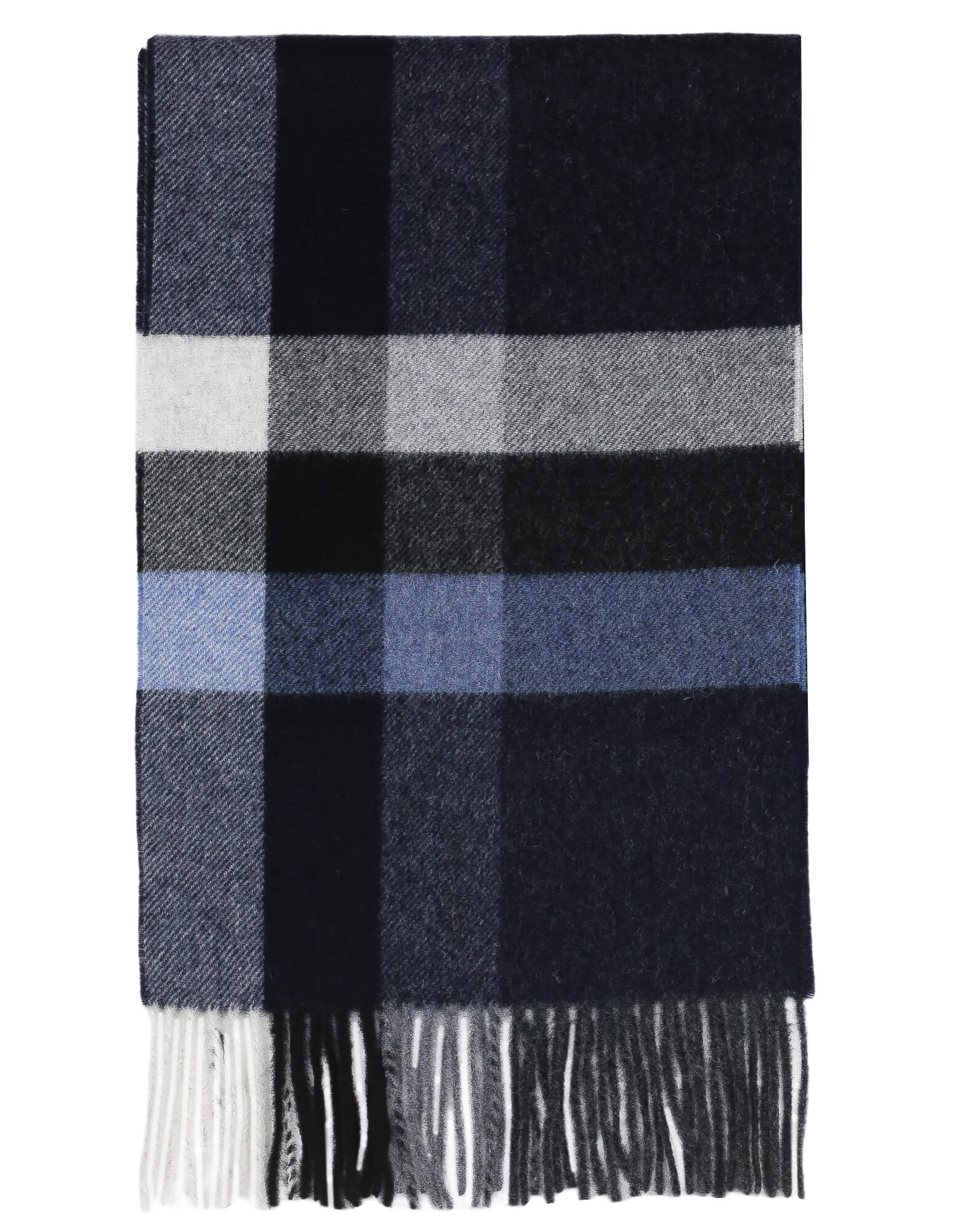 DÉCLIC Cervino Check Scarf - Soft Winter Scarf for Women & Men, Blue Plaid Pattern - Perfect for Cold Weather, Outdoor Activities & Fashion Accessory