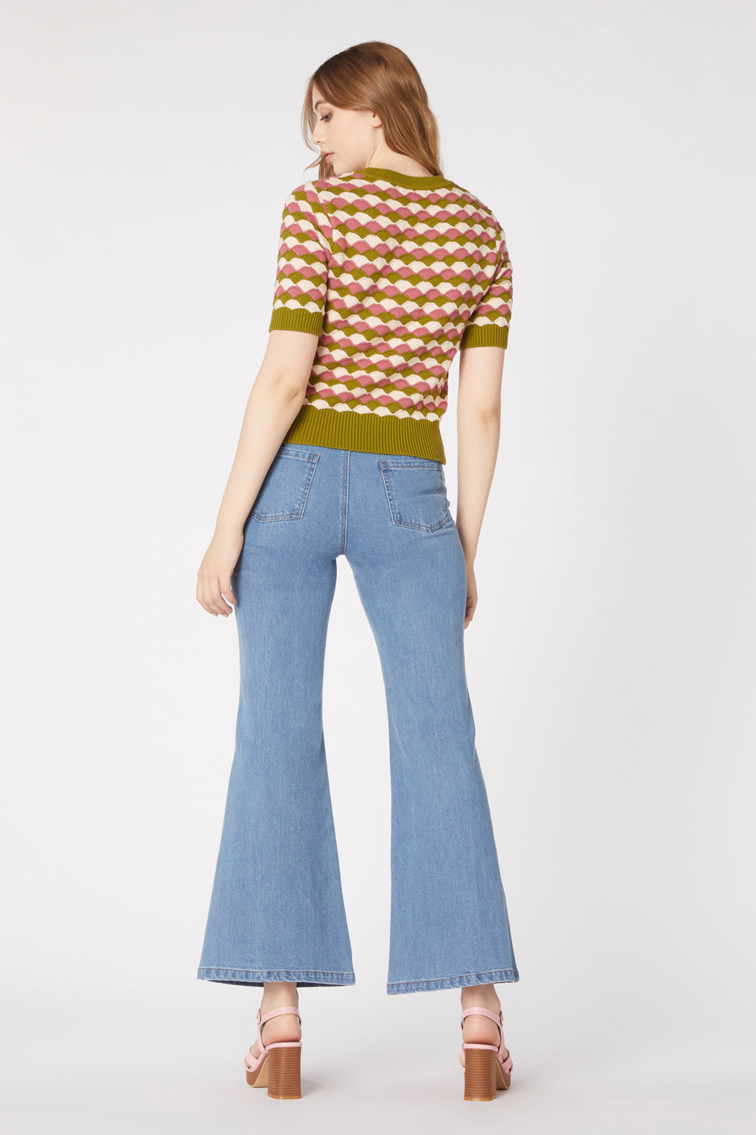 Ines Flare Jeans for Women - High Waist Bootcut Denim Pants with Stretch - Perfect for Casual Wear, Office, and Night Out