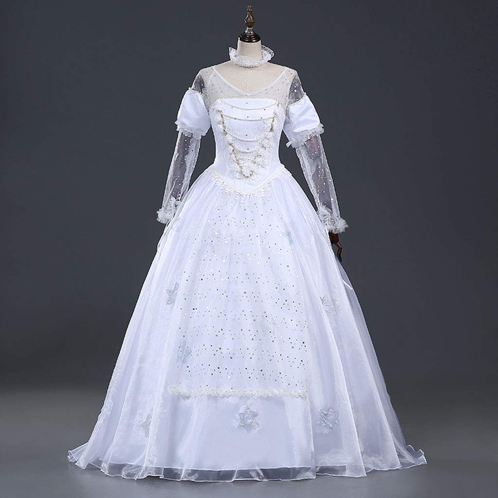 White Queen Mirana Cosplay Costume for Women - Elegant DIY Dress for Halloween, Anime Conventions & Themed Parties