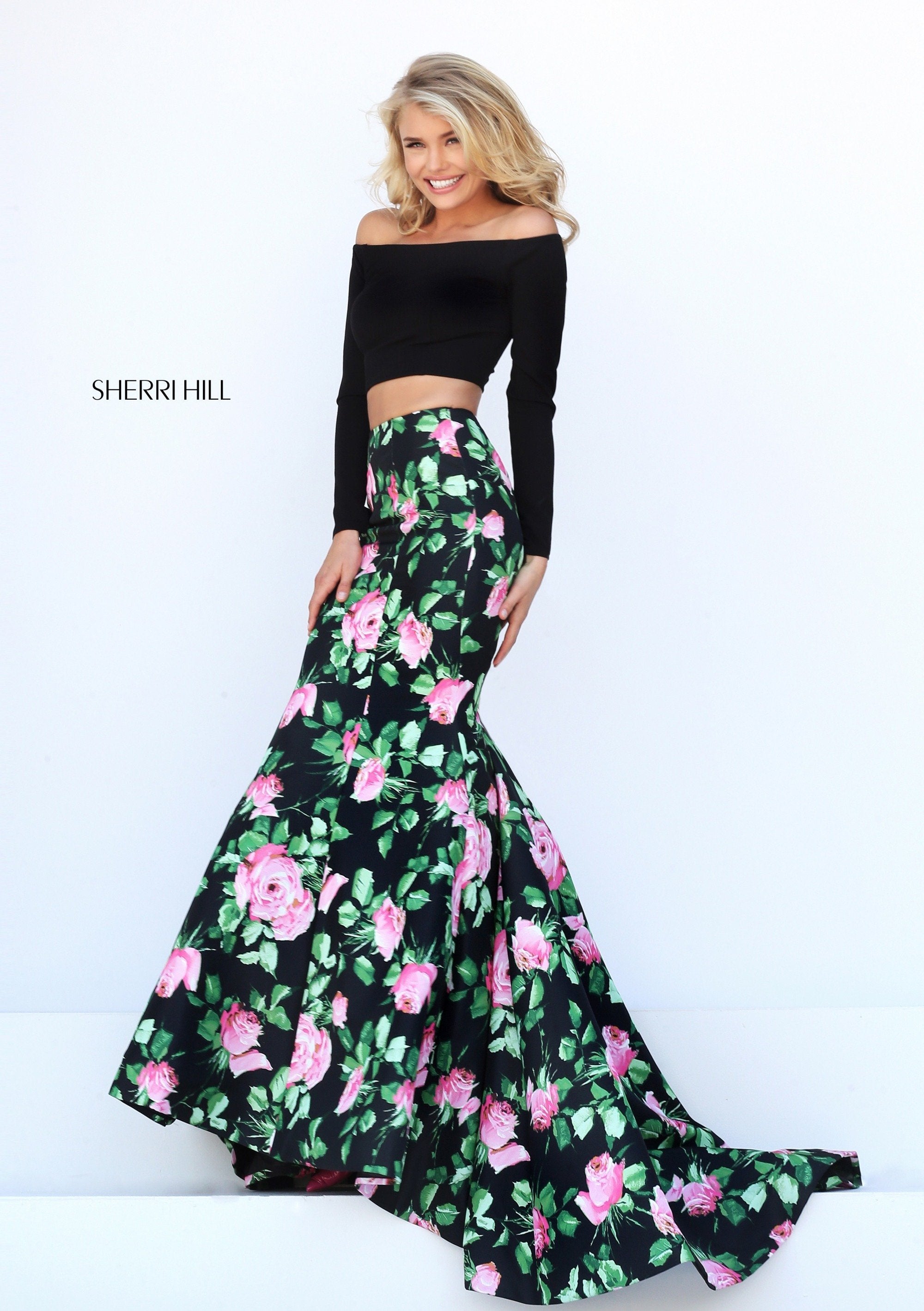 black/pink print