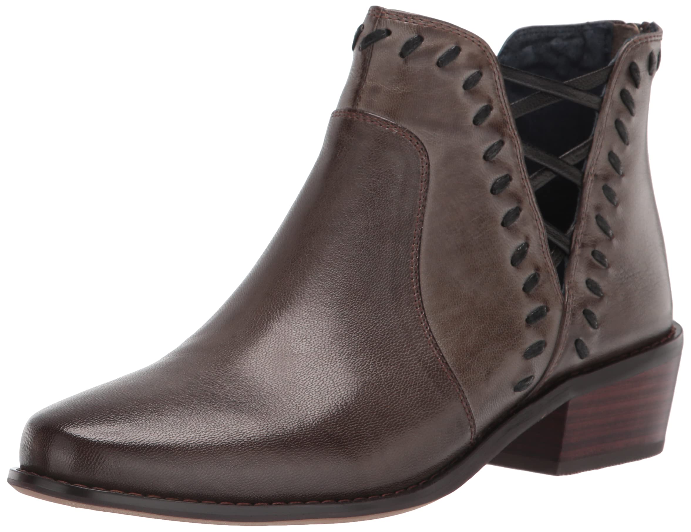 Spring Step Women's Coppola Ankle Boots - Comfortable Leather Booties for Women, Chunky Heel & Side Zipper - Perfect for Casual Outfits, Office Wear & Fall Fashion