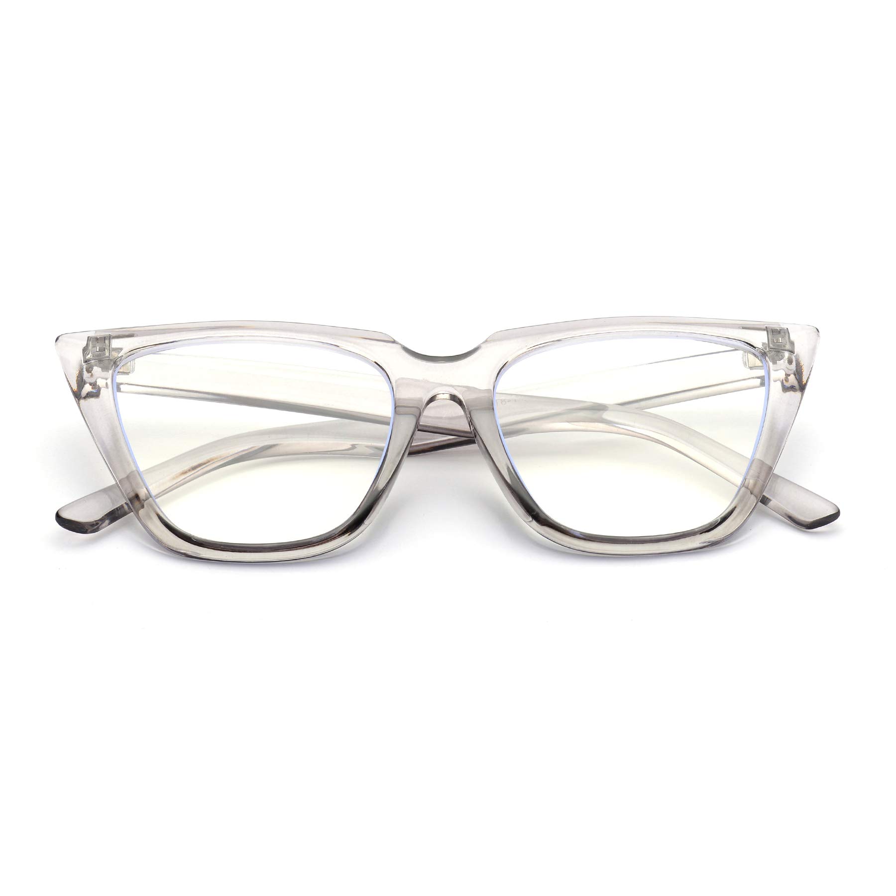 ZUVGEES Women's Fashion Oversized Cat-Eye Blue Light Blocking Reading Glasses - Large Lens Computer Glasses for Women - Perfect for Office, Reading & Screen Time