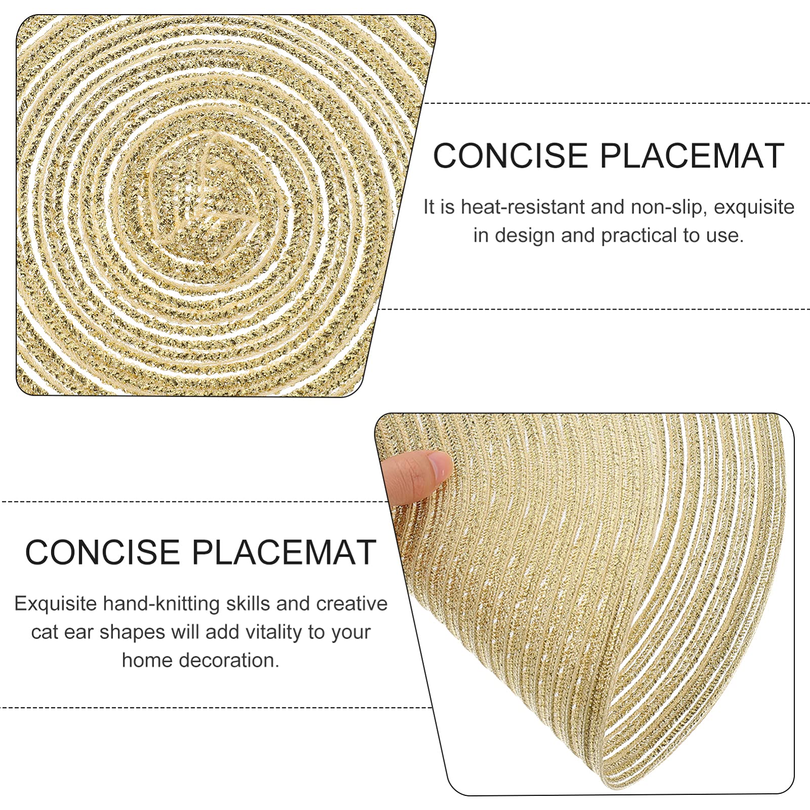 4-Piece Round Woven Placemats Set with Fringe - Cotton Bohemian Table Mats for Dining, Bar, and Home Decor - Perfect for Dinner Parties, Coffee Tables, and Kitchen Countertops