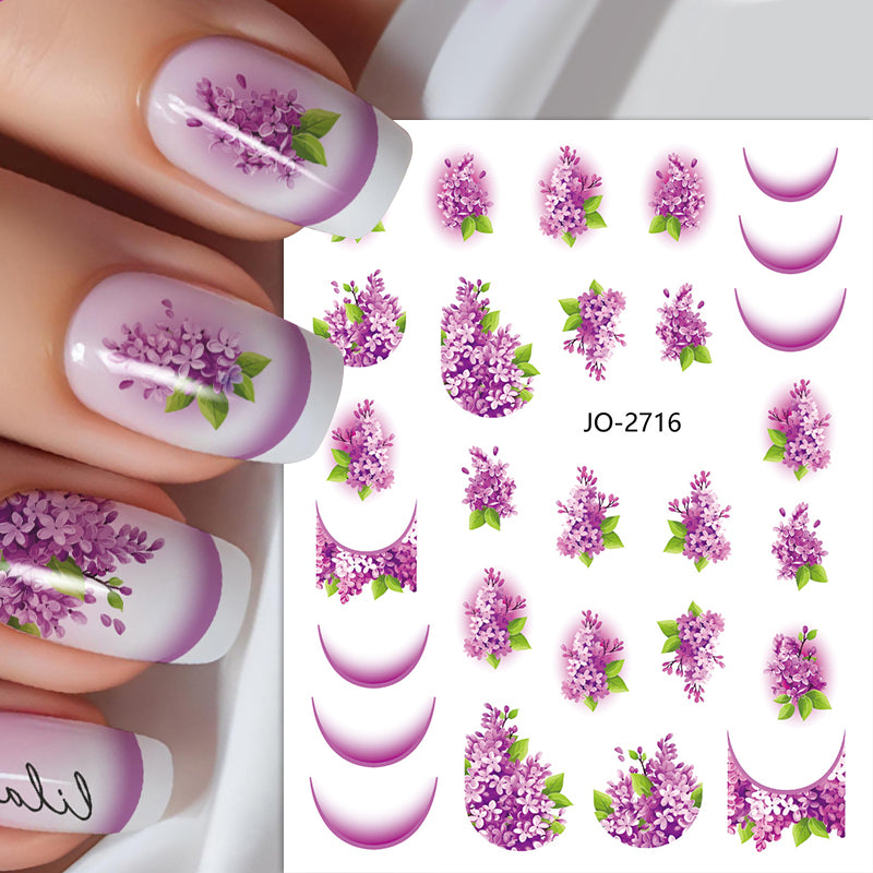 3D Butterfly Nail Stickers - Floral Design Nail Art Decals JO 2715 2725 for DIY Manicure & Nail Decoration - Perfect for Parties, Weddings, and Special Occasions