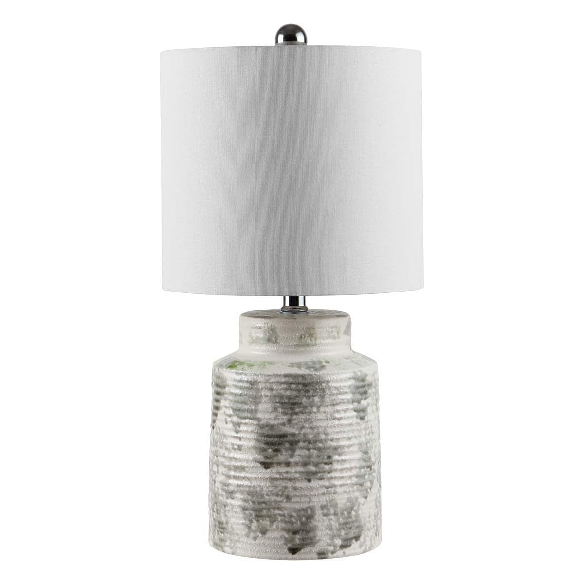 SAFAVIEH Branko Modern Ceramic Table Lamp - 19 Inch Grey LED Desk Lamp for Bedroom, Living Room, Home Office & Nightstand (Bulb Included) | Perfect for Reading, Working & Ambient Lighting
