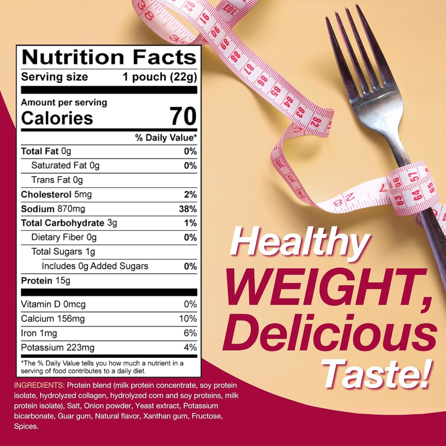 ProtiDIET High Protein Chicken Soup Mix - Low Sugar, No Fat, Quick & Easy Meal Replacement Protein Powder with Vitamins (7 Pouches/Box) - Ideal for Weight Loss, Keto Diet & Post-Workout Recovery