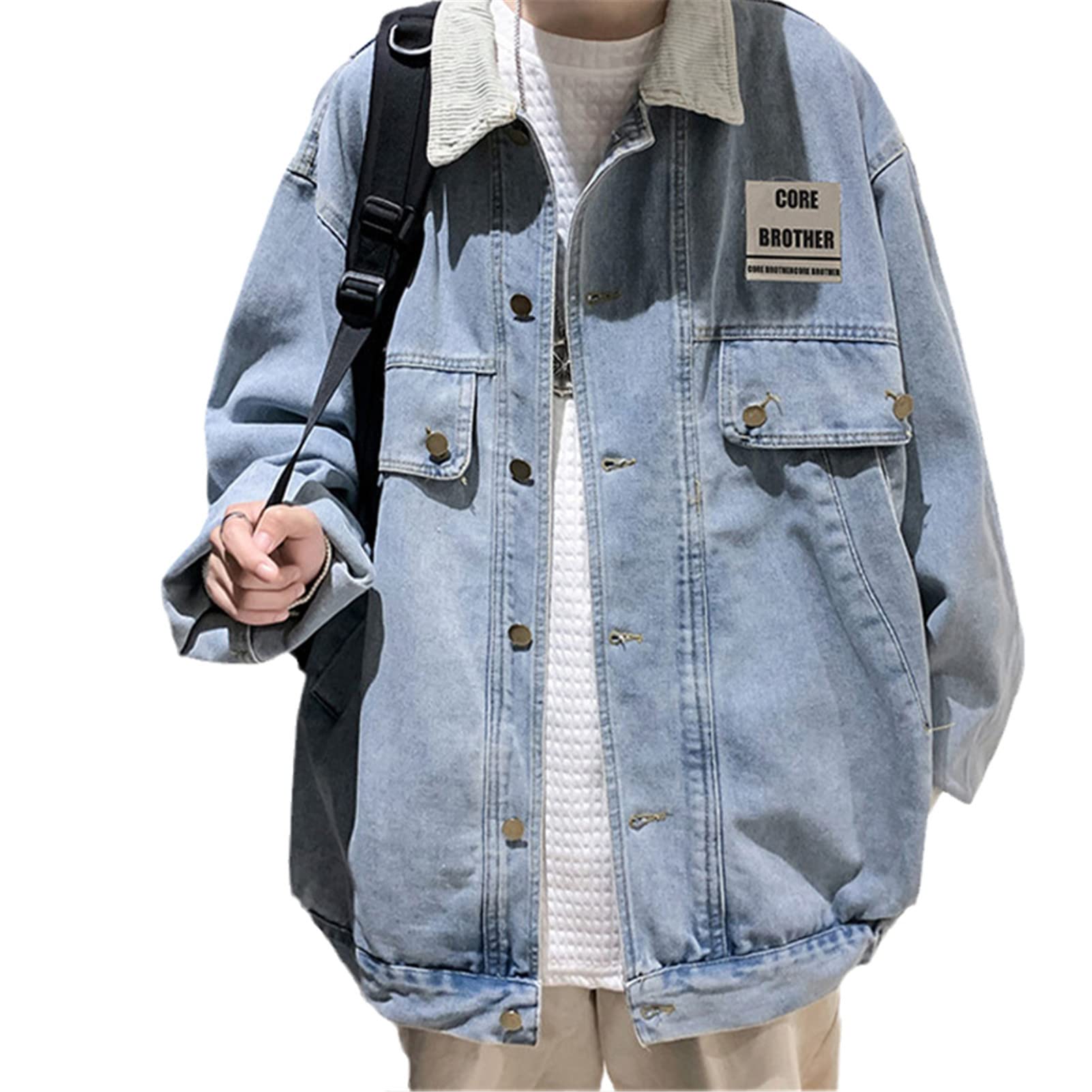 Korean Style Plus Velvet Thick Lambswool Denim Jacket - Loose Fit Oversized Women's Denim Coat for Casual Streetwear & College Student Fashion